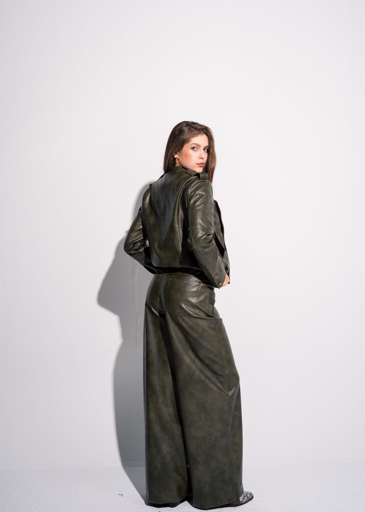 Buttoned Leather Jacket