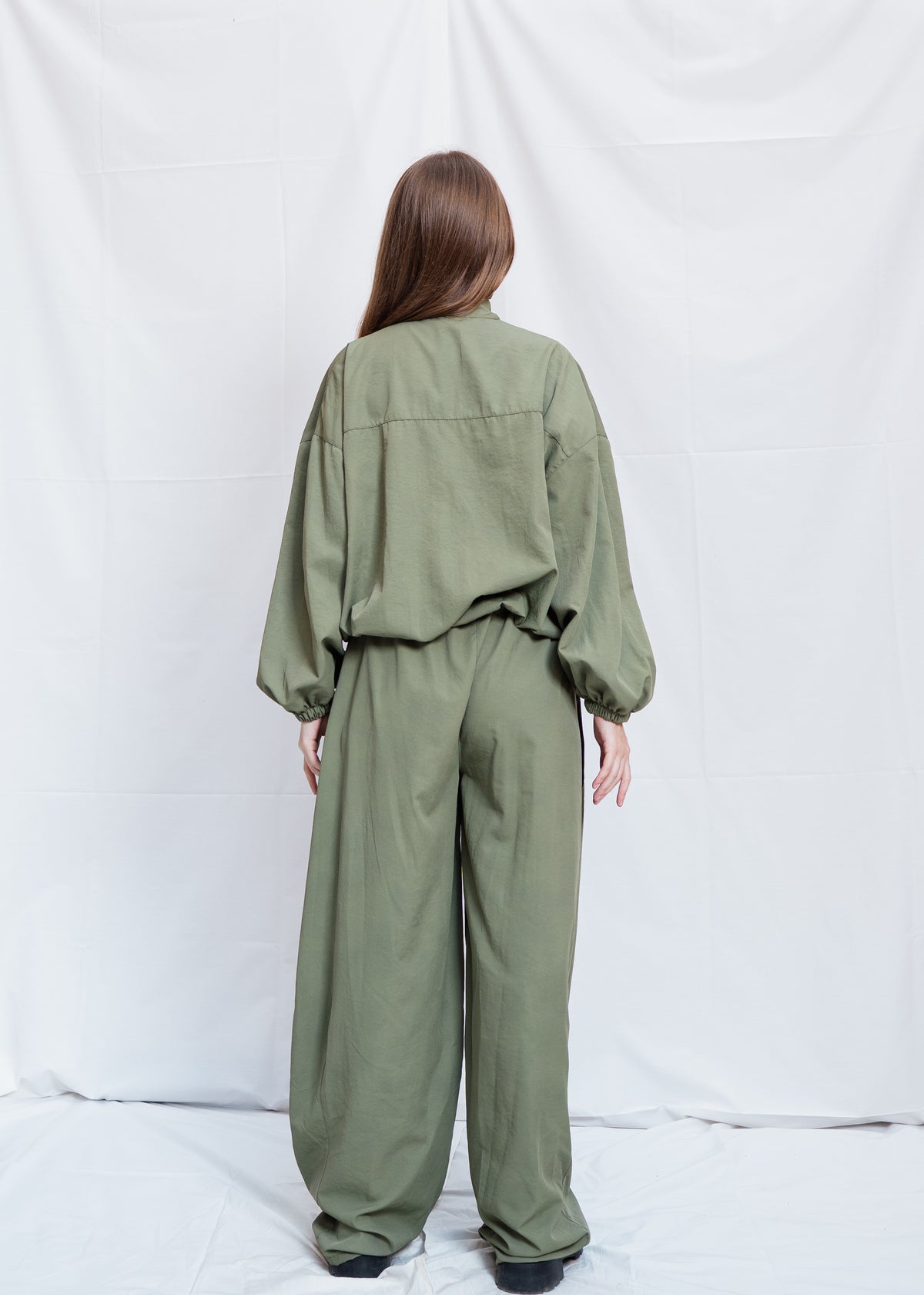 Printed Nylon Set - Olive