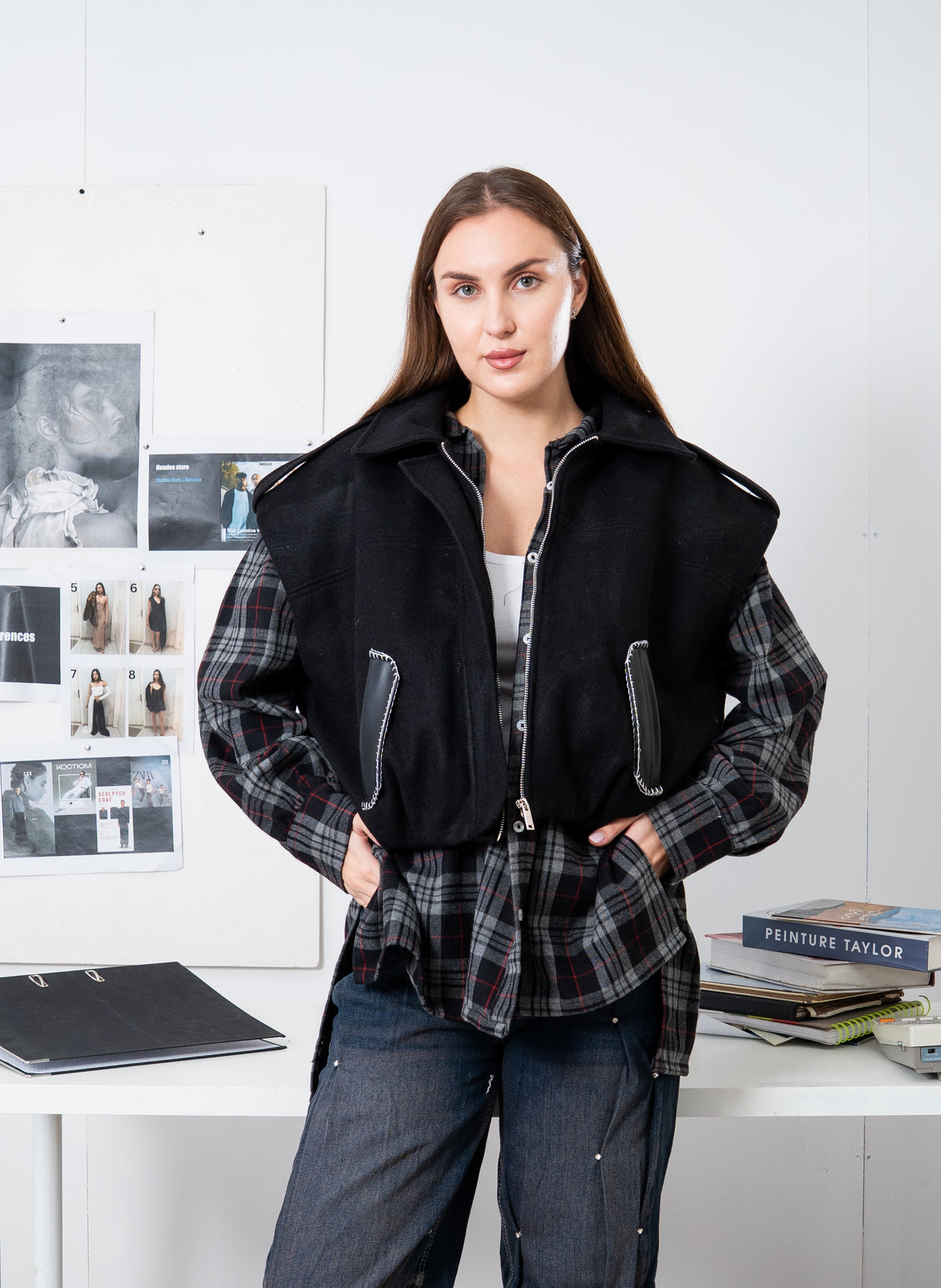 Puffy Waistcoat With Fringed Details