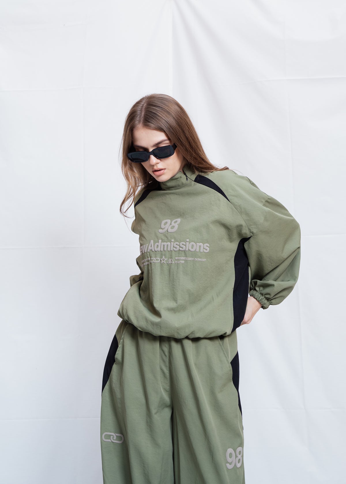 Printed Nylon Set - Olive