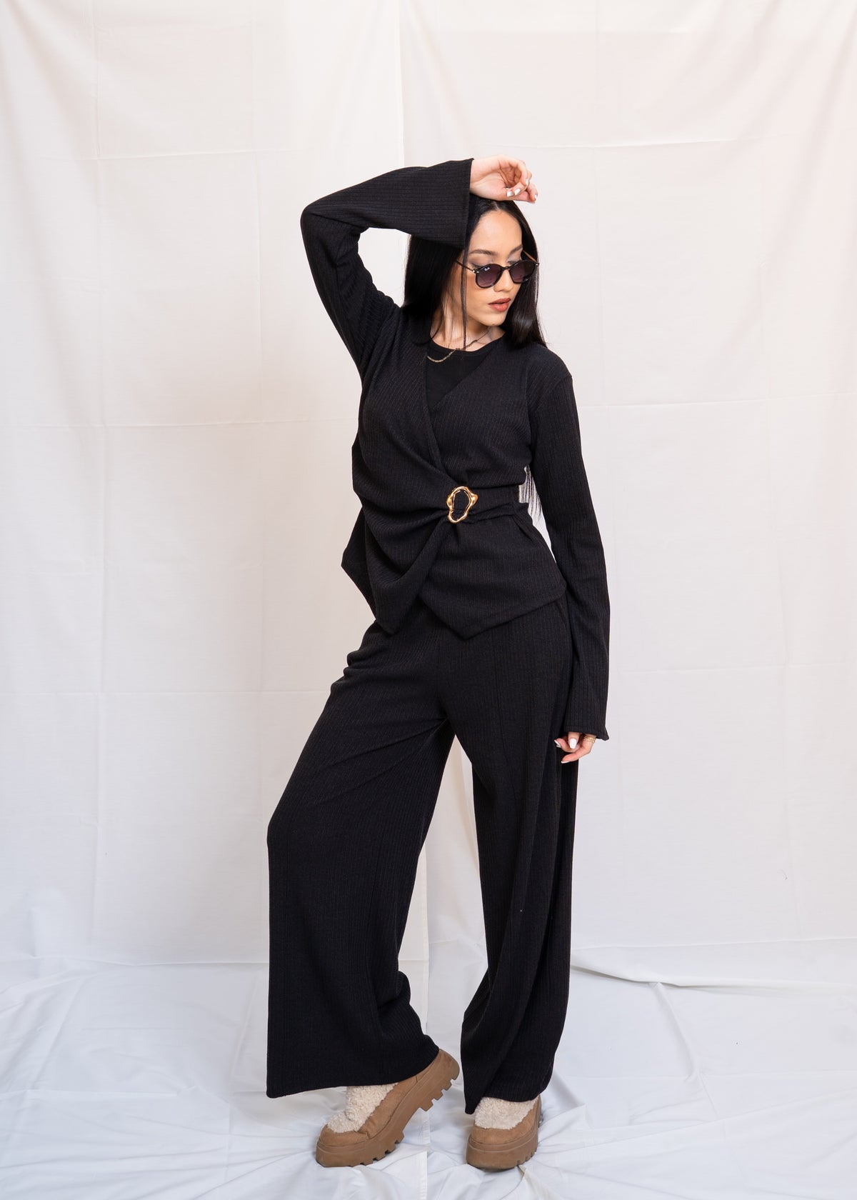 Jersey Set With Flared Sleeve