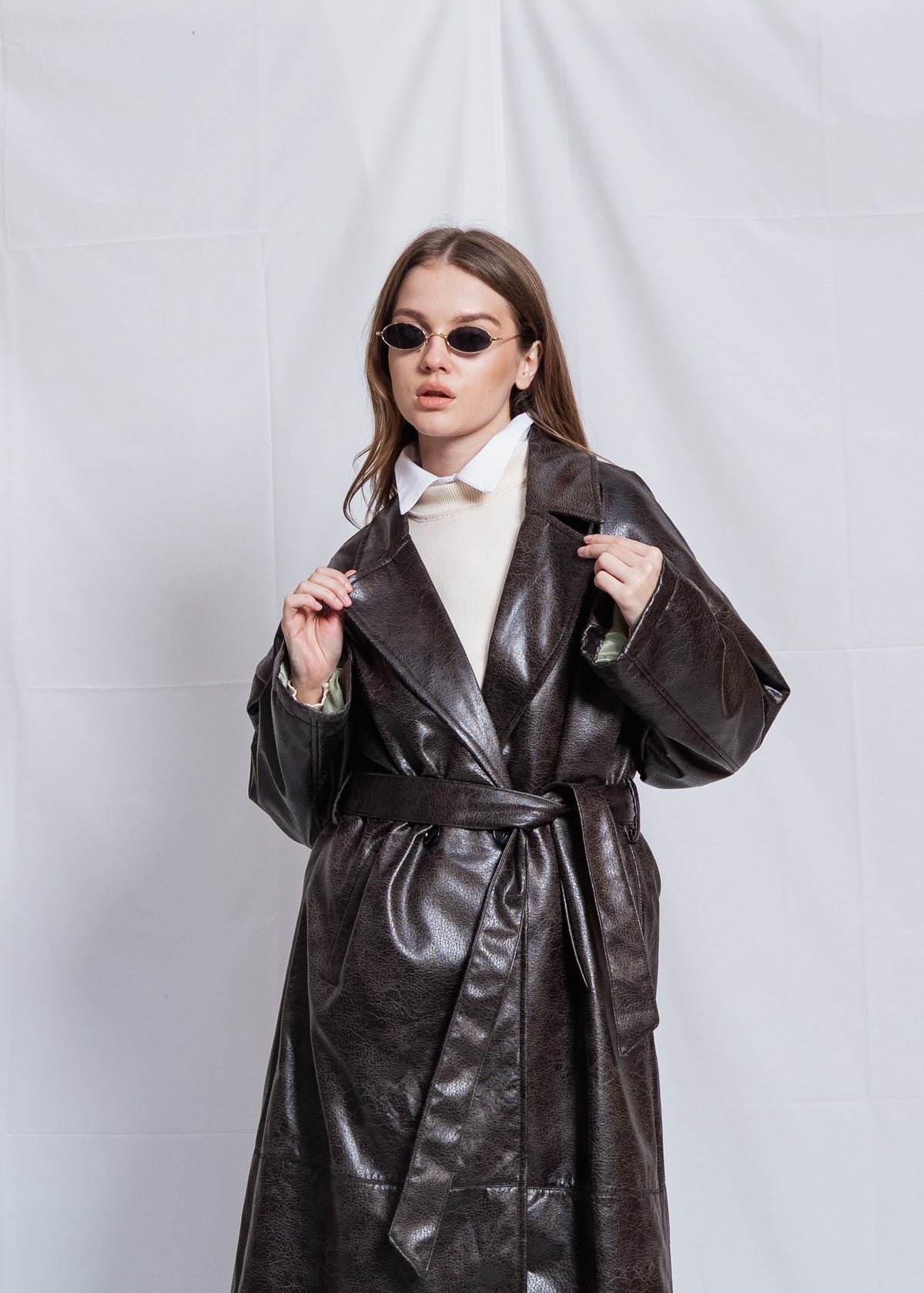 Long Leather Coat