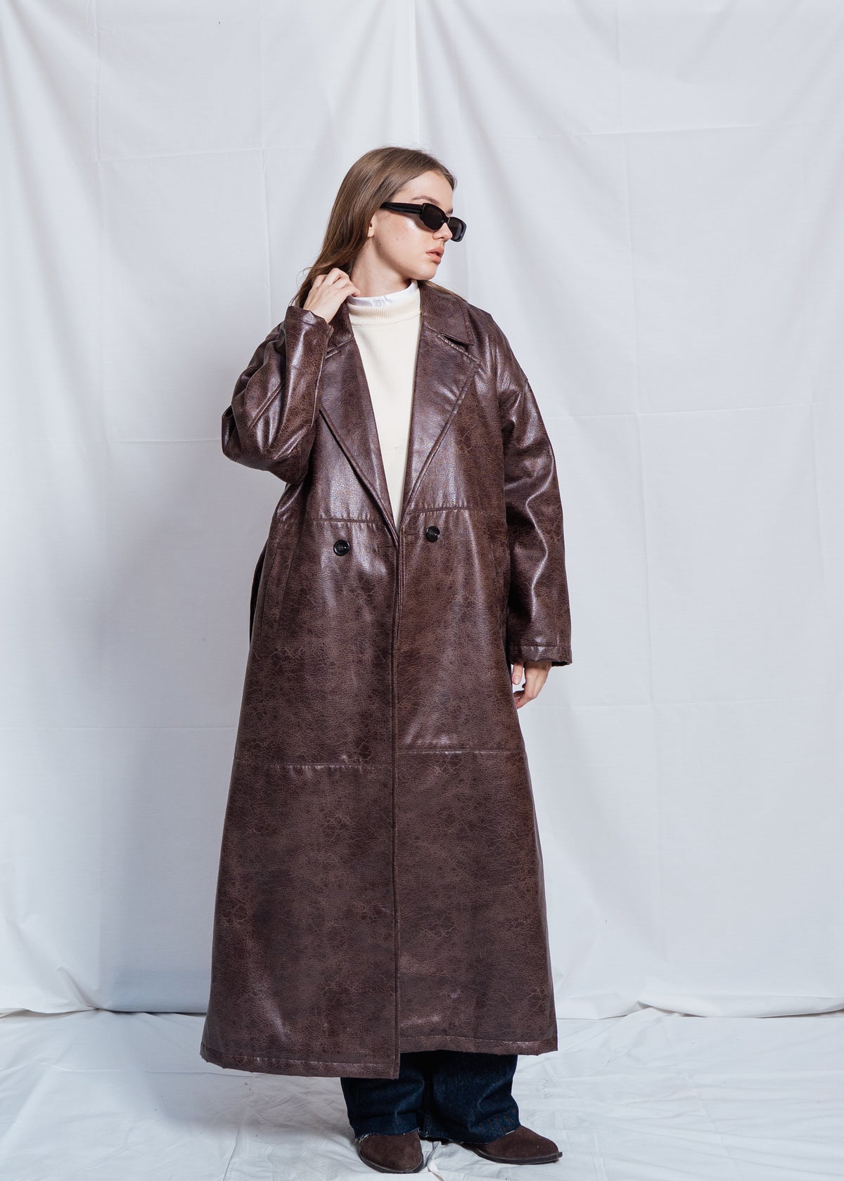 Long Leather Coat