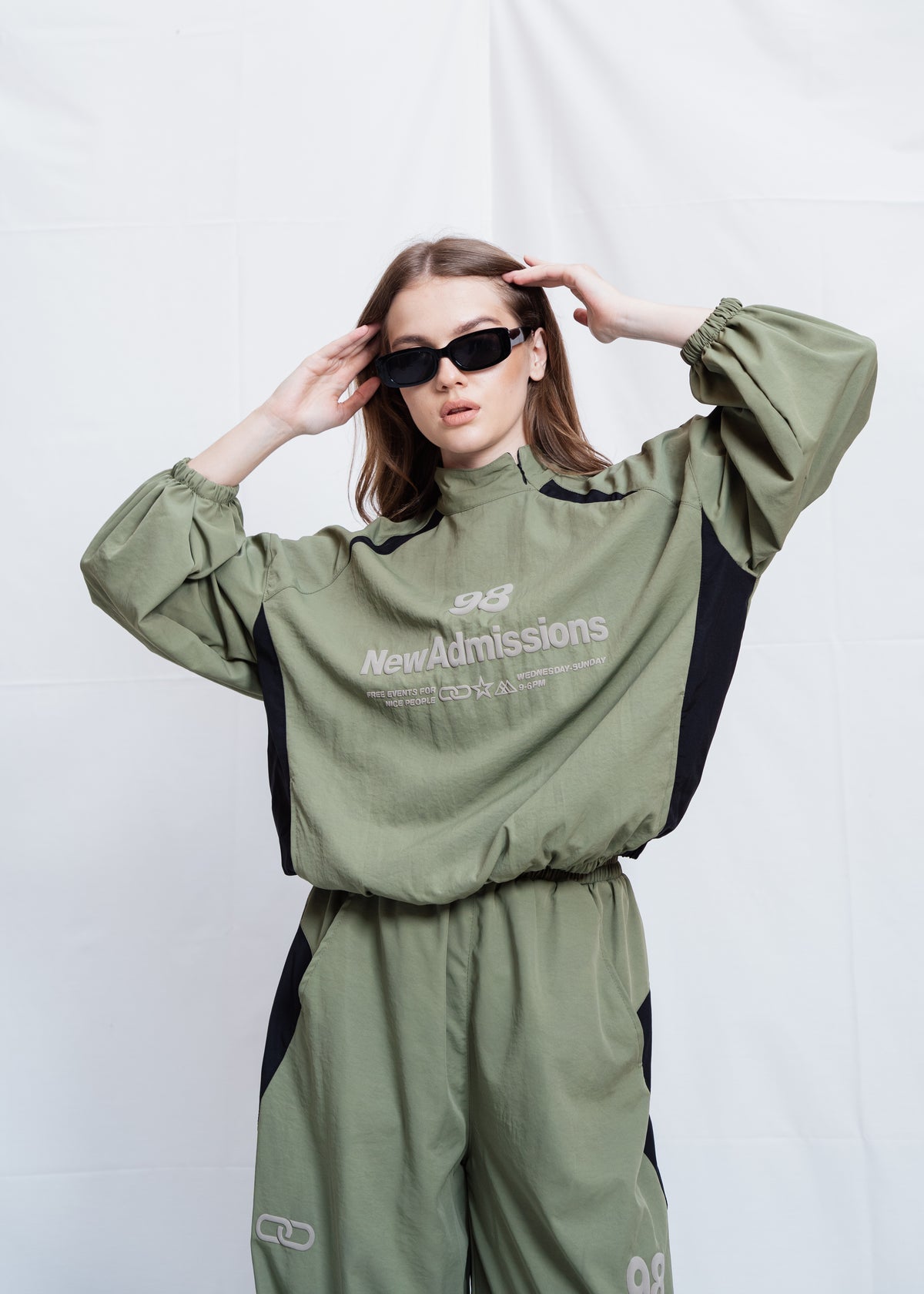 Printed Nylon Set - Olive