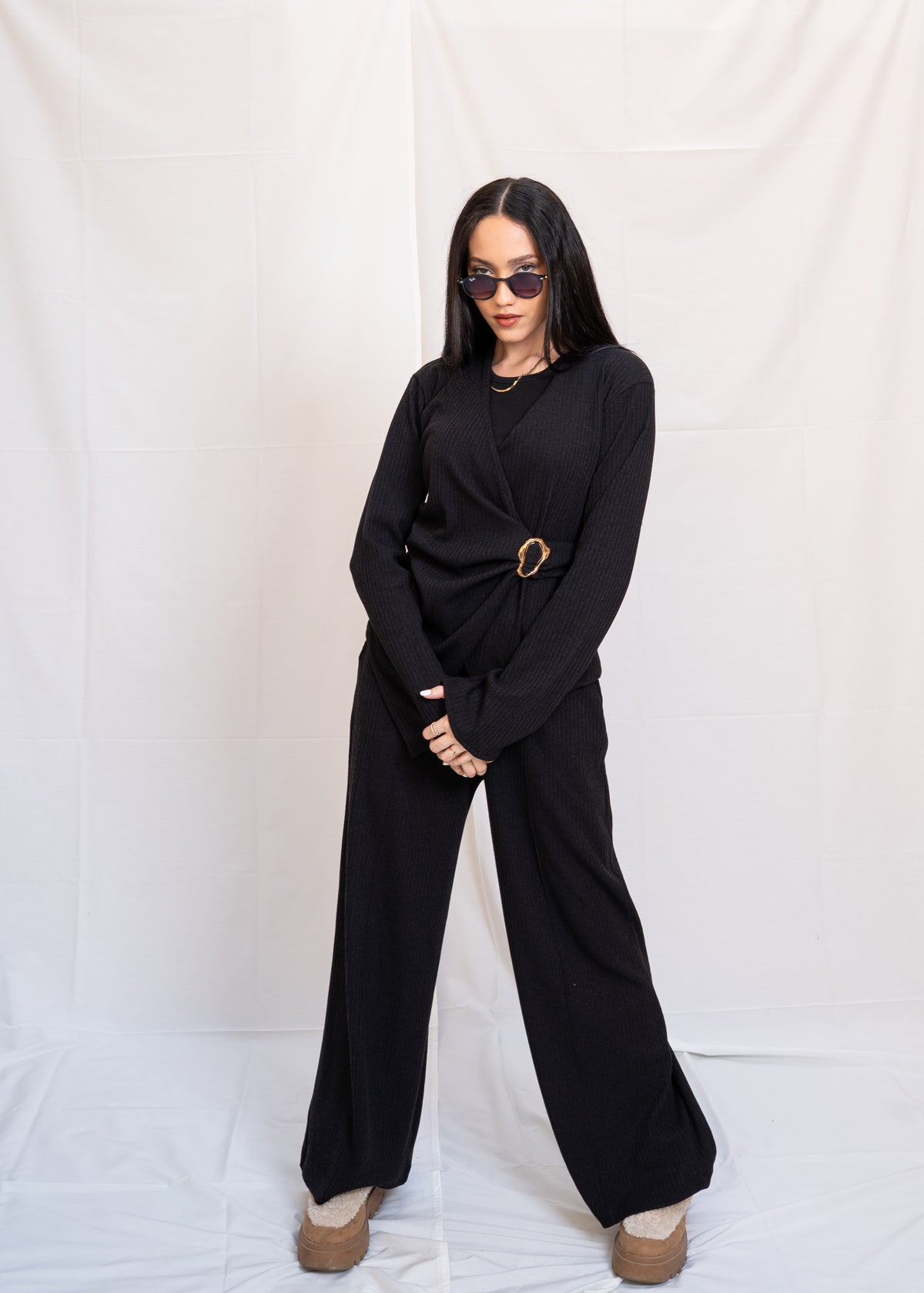Jersey Set With Flared Sleeve