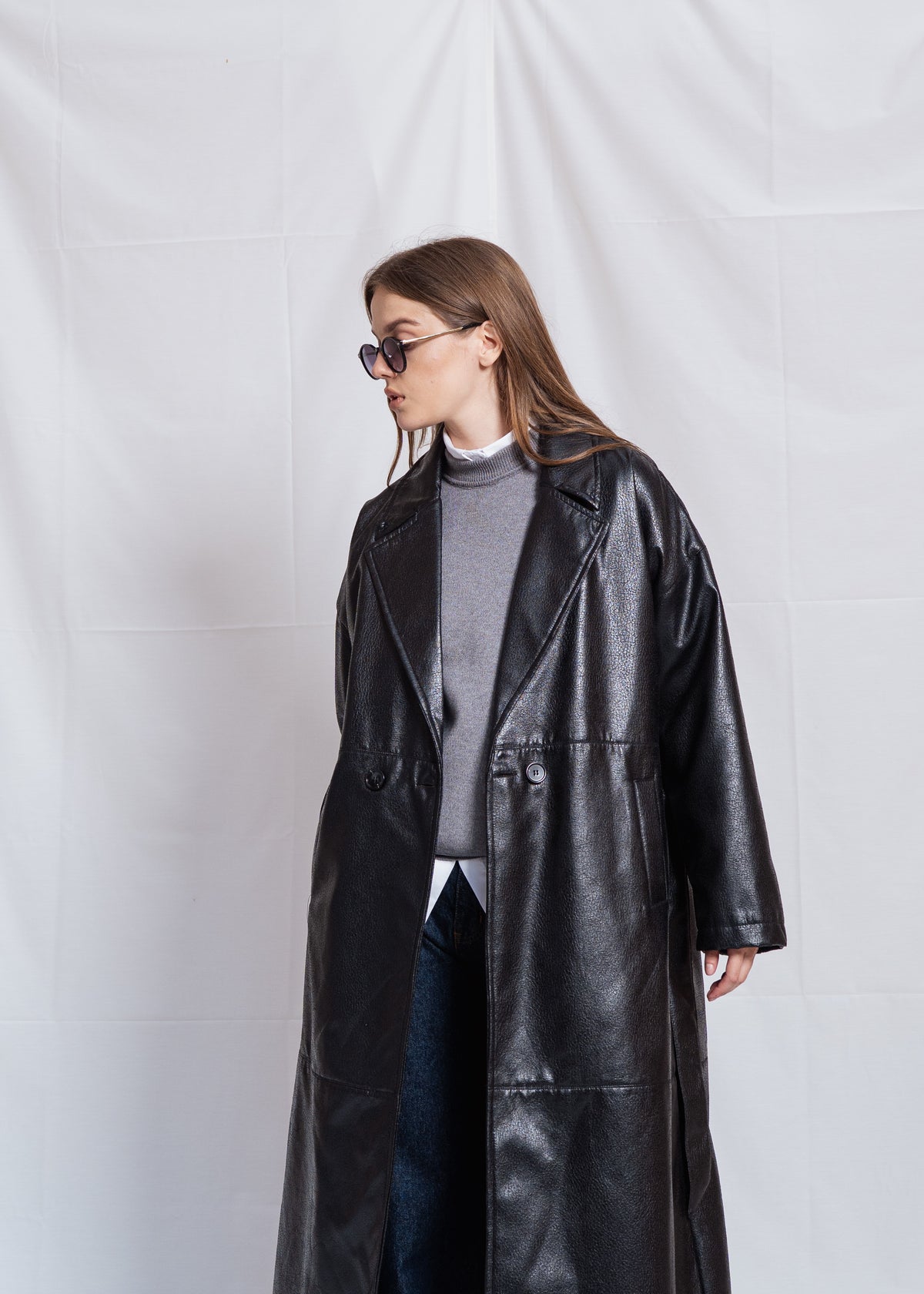 Long Leather Coat