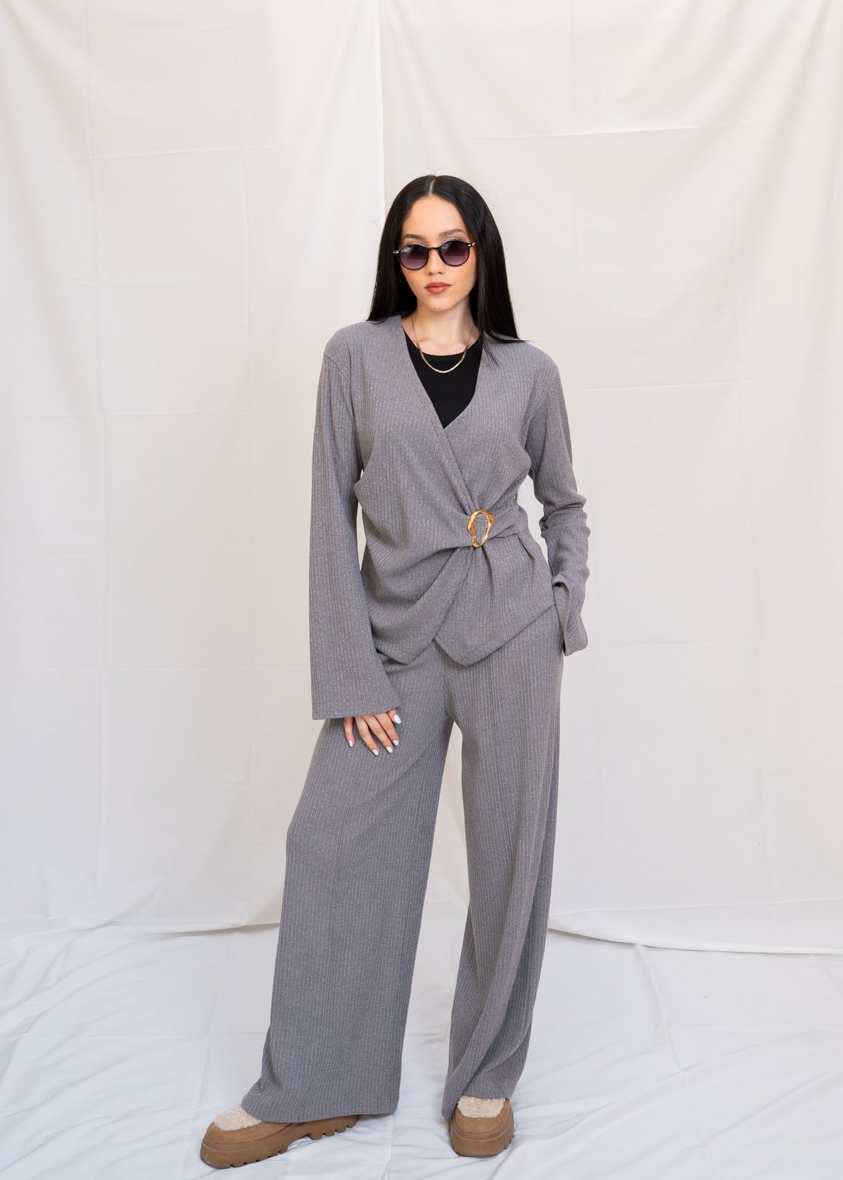 Jersey Set With Flared Sleeve