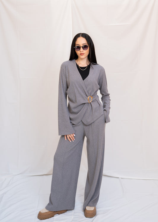 Jersey Set With Flared Sleeve