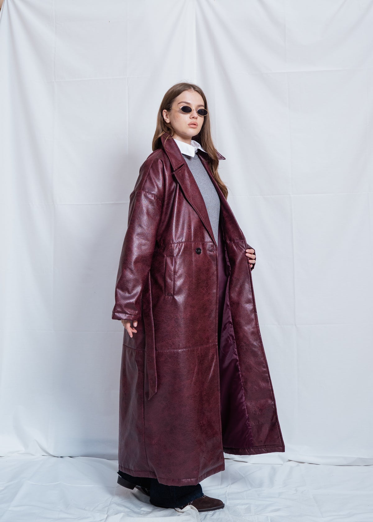 Long Leather Coat