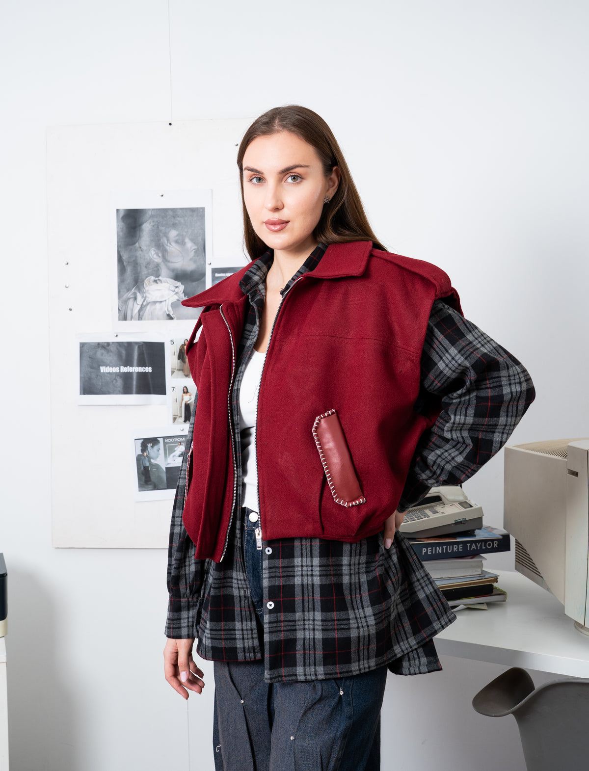Puffy Waistcoat With Fringed Details