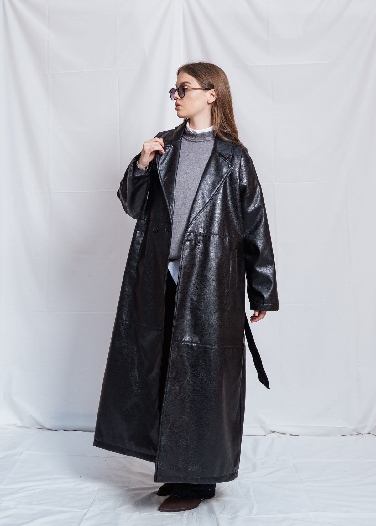 Long Leather Coat