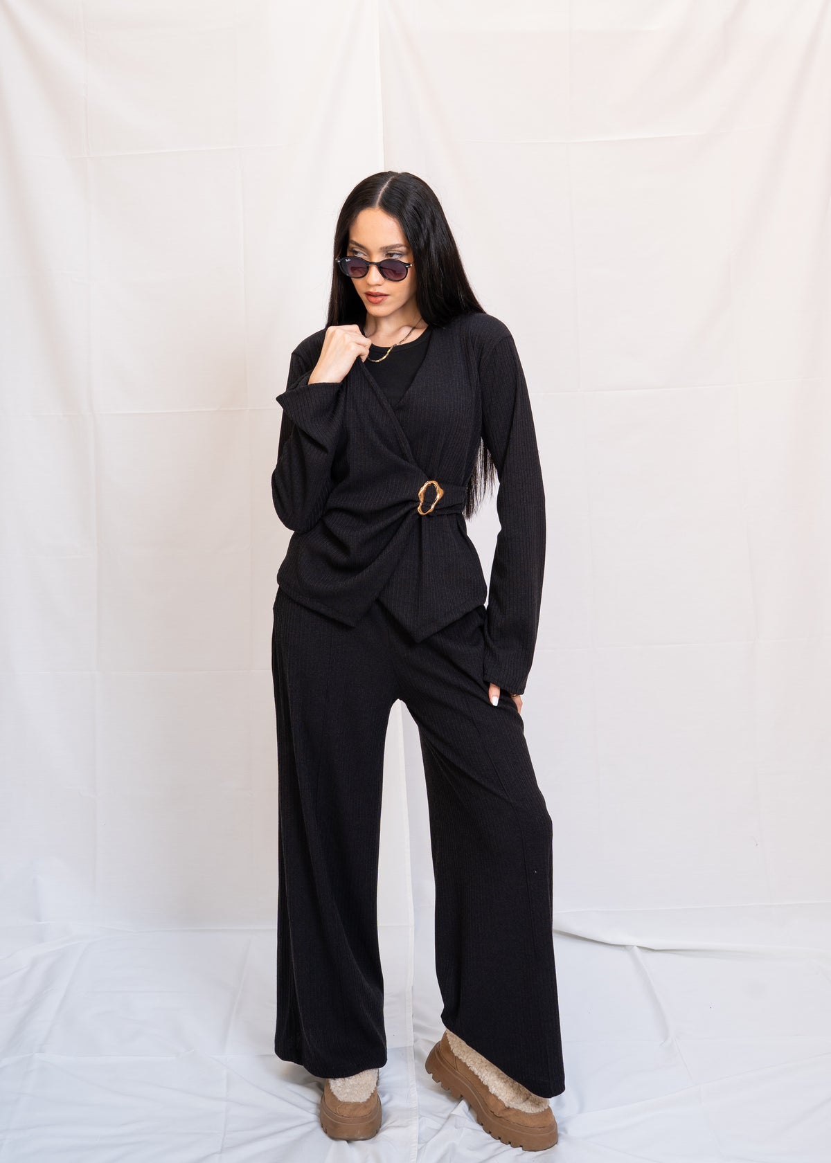Jersey Set With Flared Sleeve
