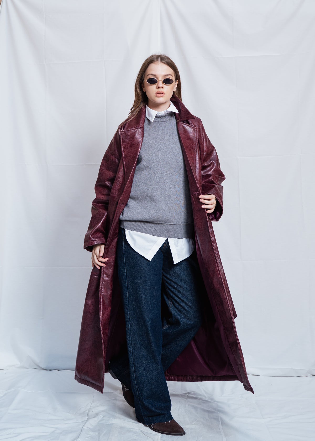 Long Leather Coat