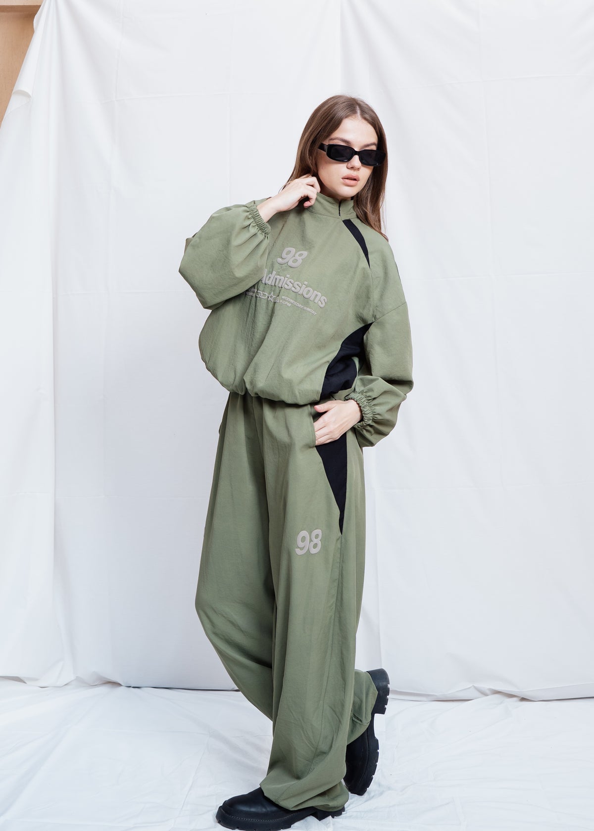 Printed Nylon Set - Olive