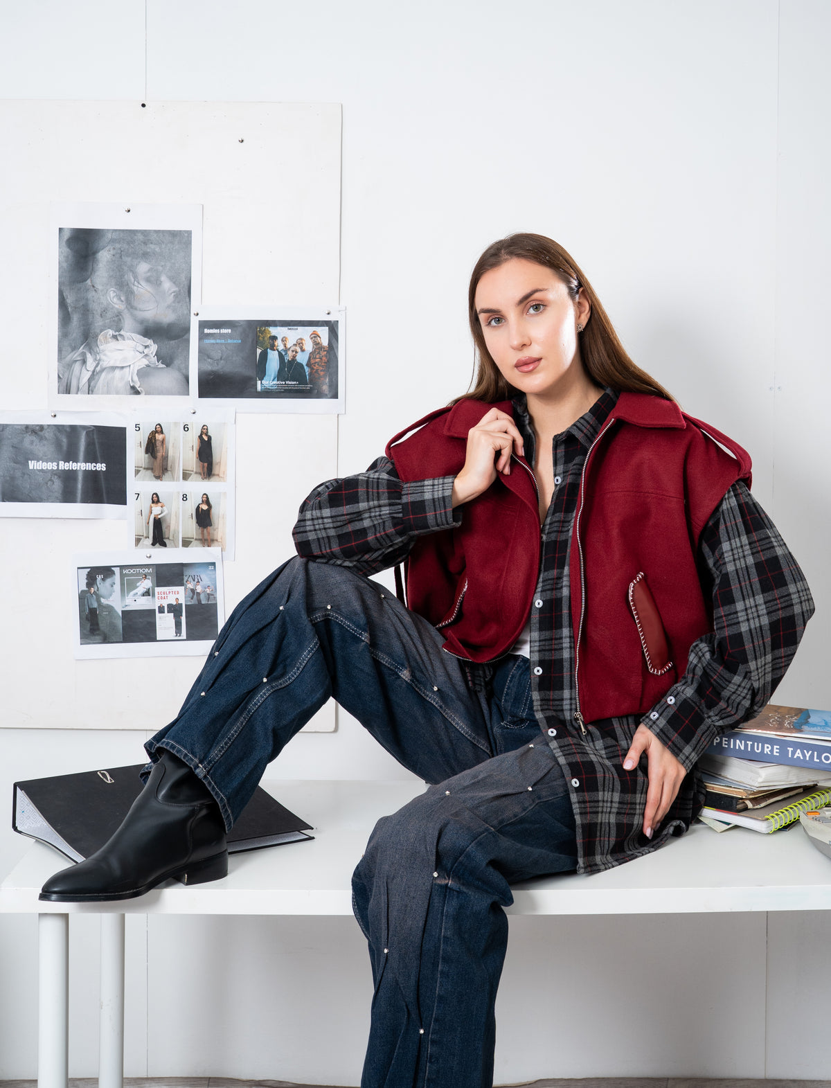 Puffy Waistcoat With Fringed Details
