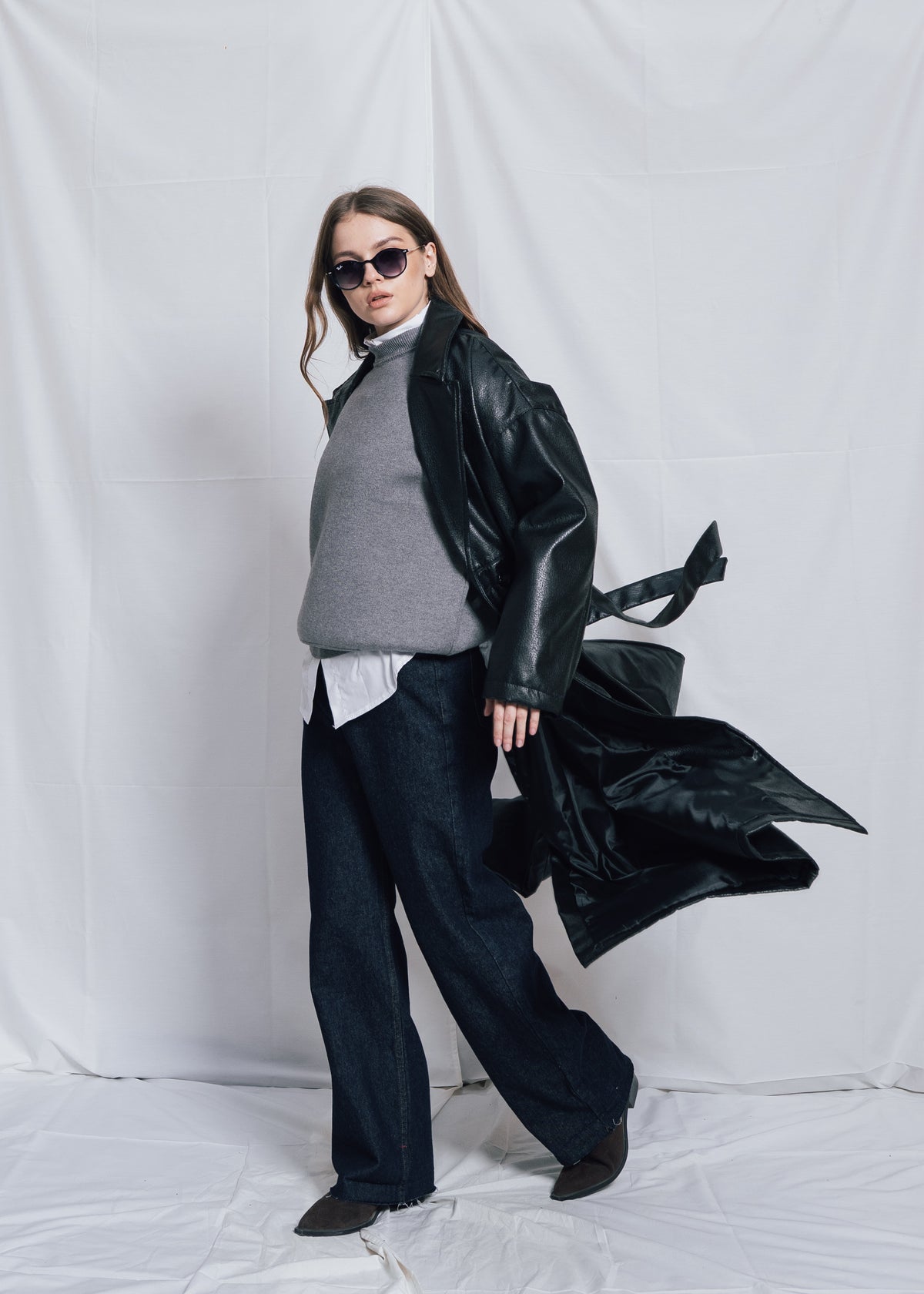 Long Leather Coat