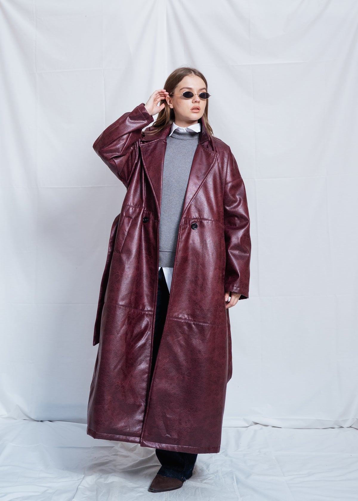 Long Leather Coat