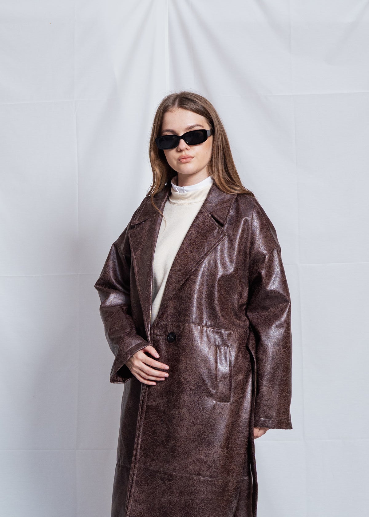 Long Leather Coat