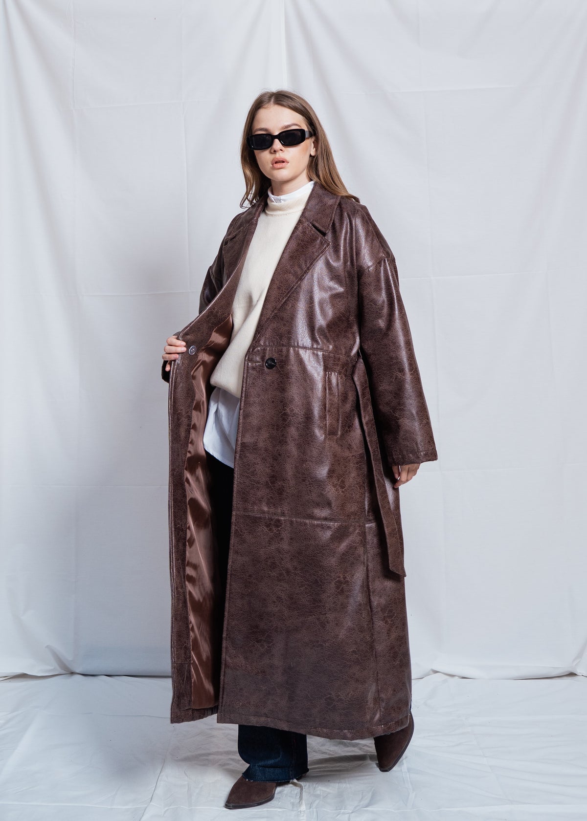 Long Leather Coat