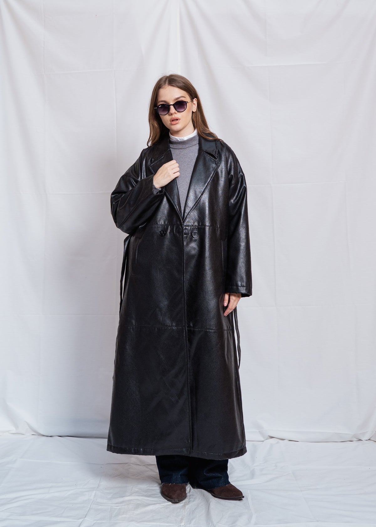 Long Leather Coat
