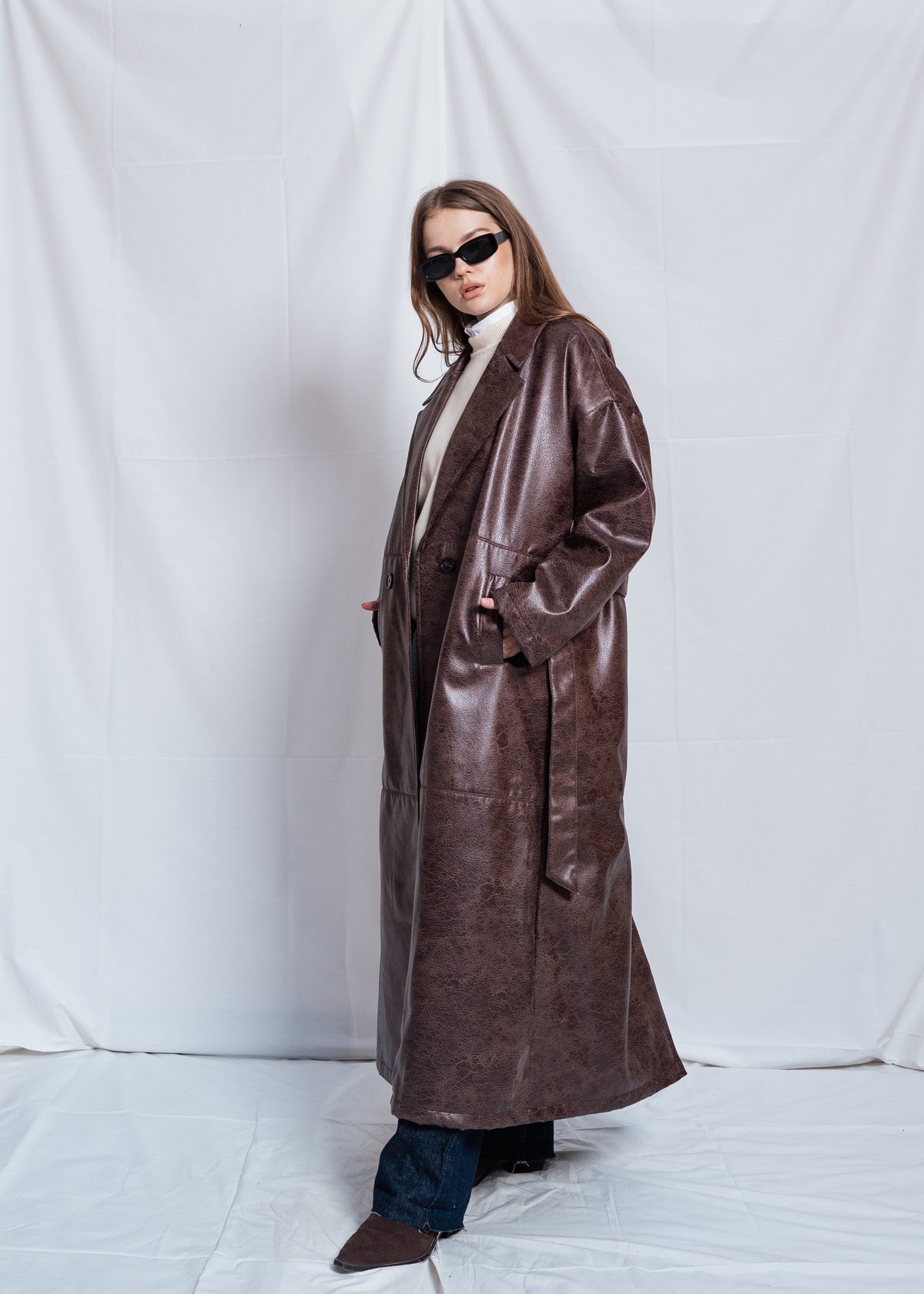 Long Leather Coat