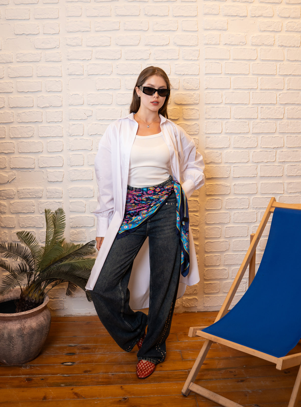 oversized button-up shirt