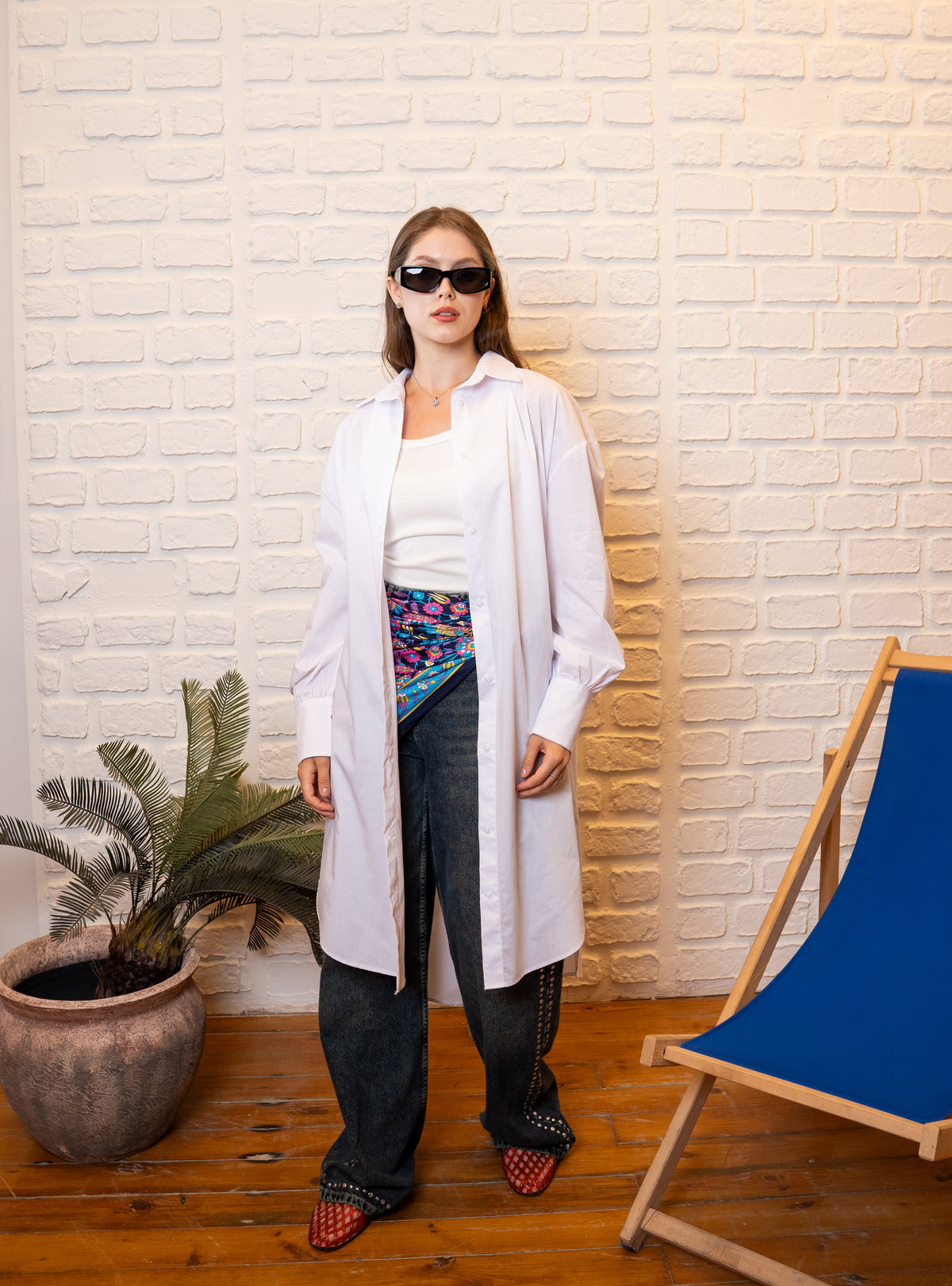 oversized button-up shirt