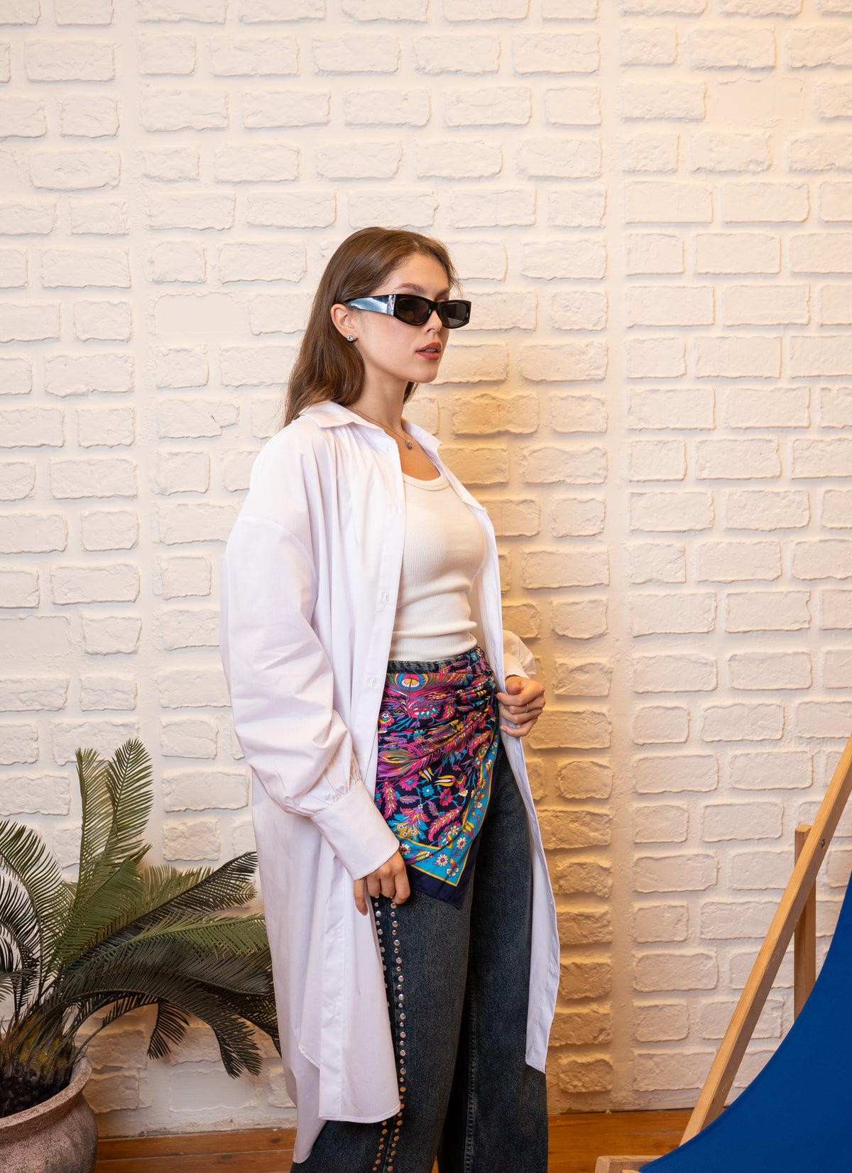 oversized button-up shirt