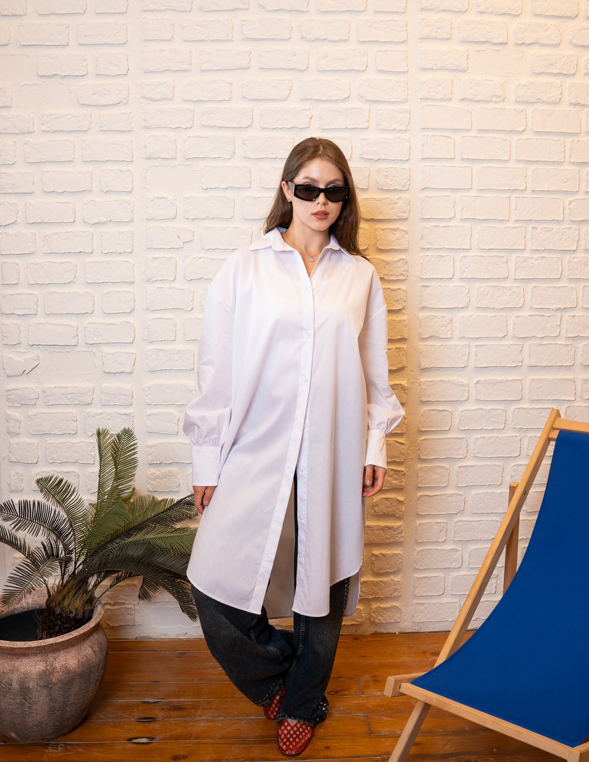oversized button-up shirt