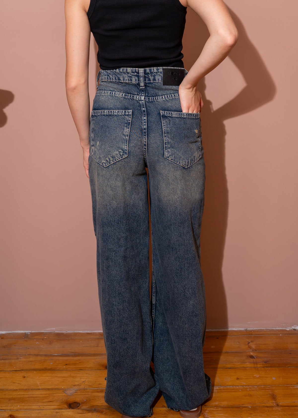 ripped wide jeans