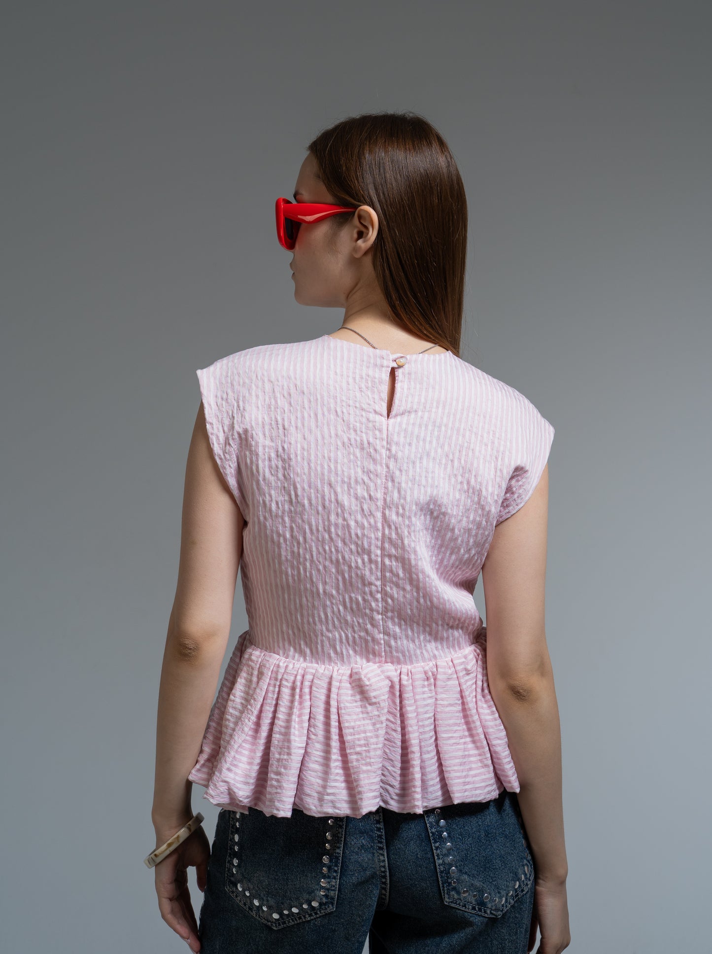 stripe napleon blouse