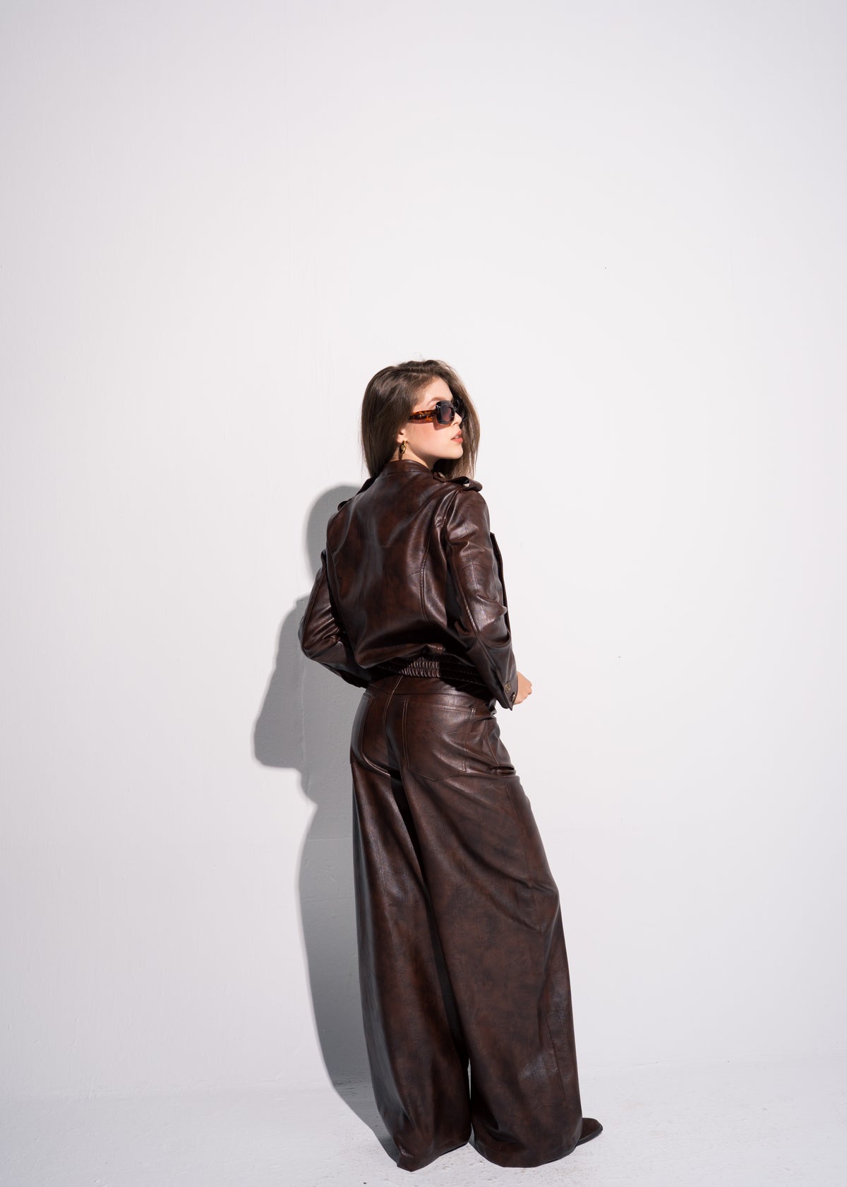 Buttoned Leather Trousers
