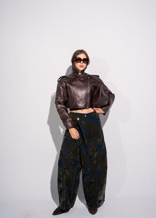 Cropped Biker Jacket