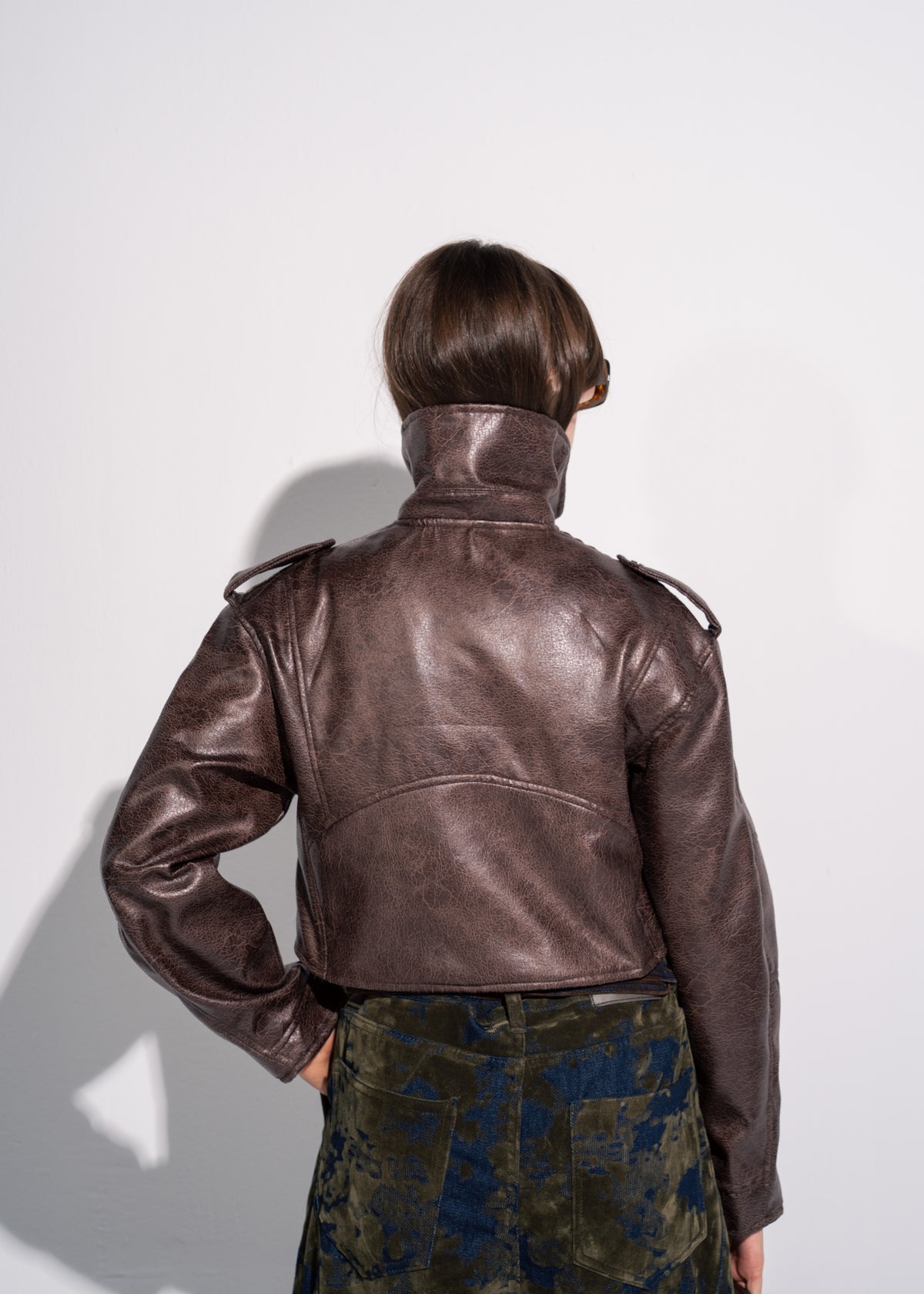 Cropped Biker Jacket