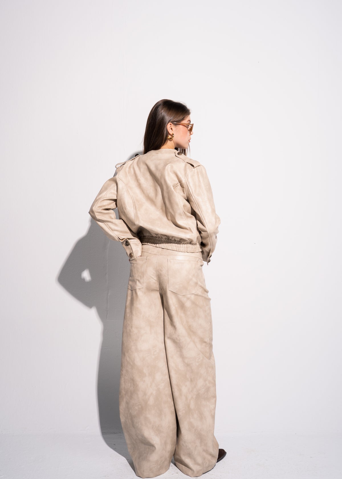 Buttoned Leather Trousers