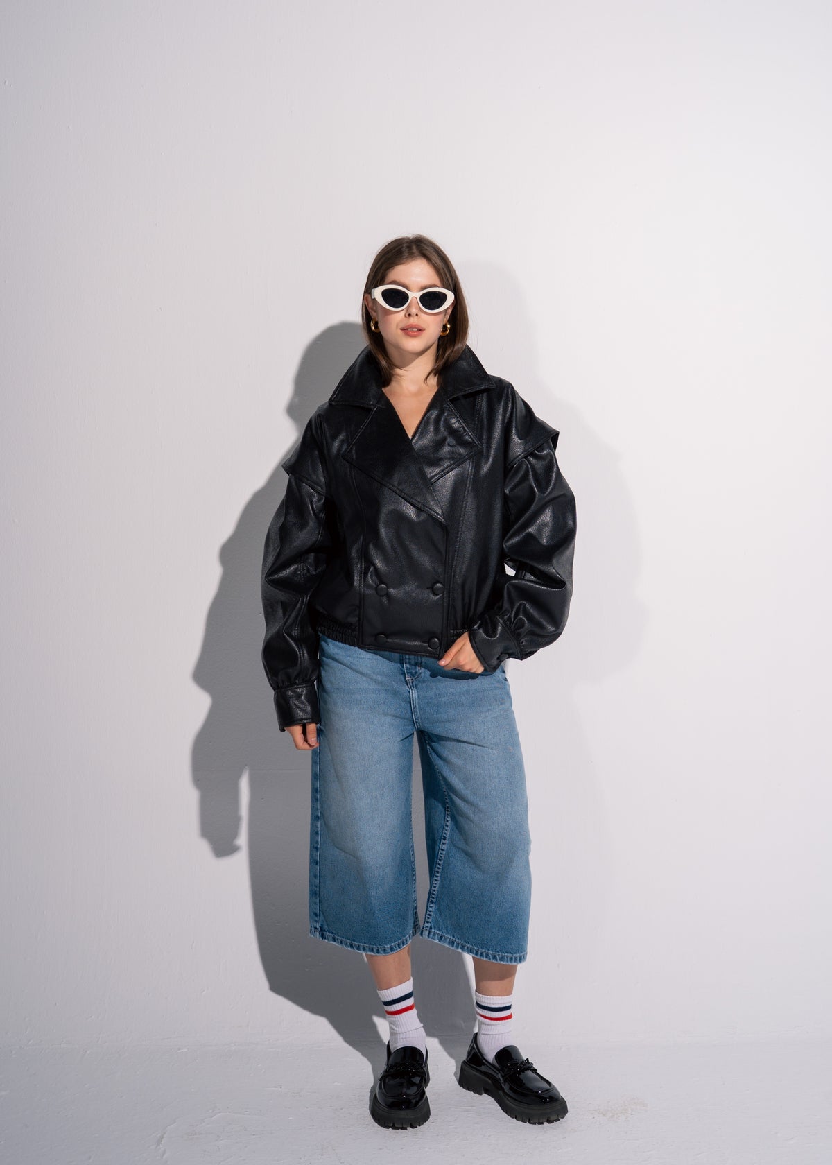 Relaxed Fit Leather Jacket
