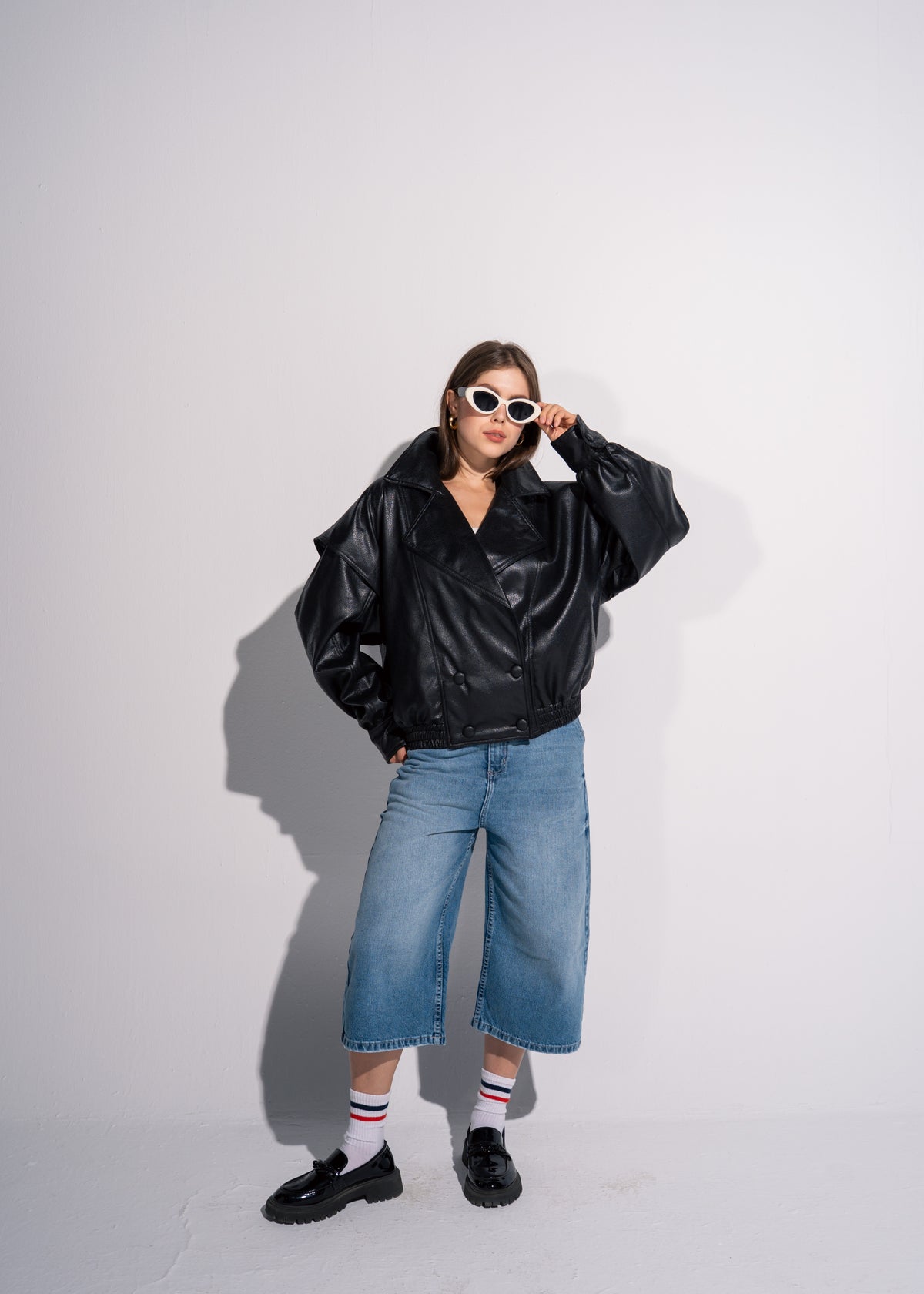 Relaxed Fit Leather Jacket