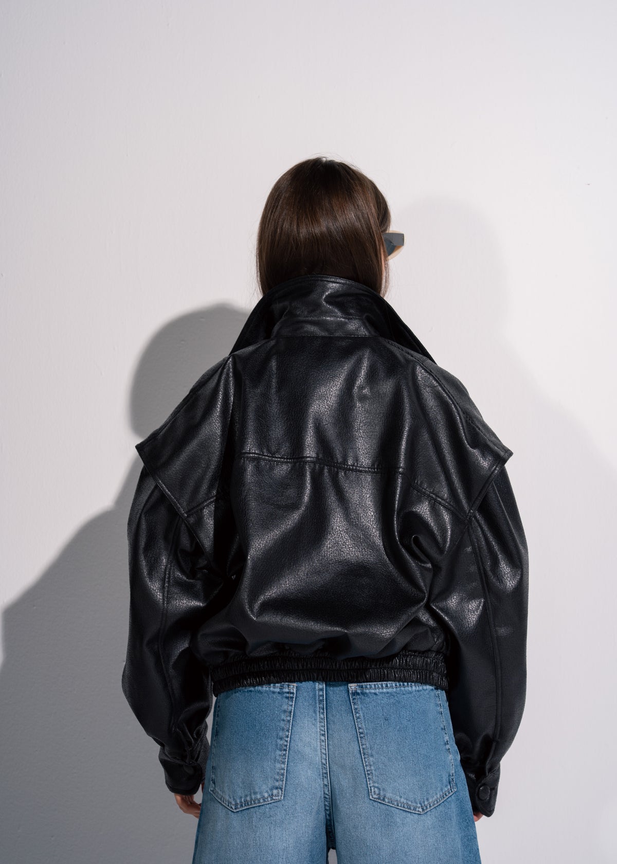 Relaxed Fit Leather Jacket