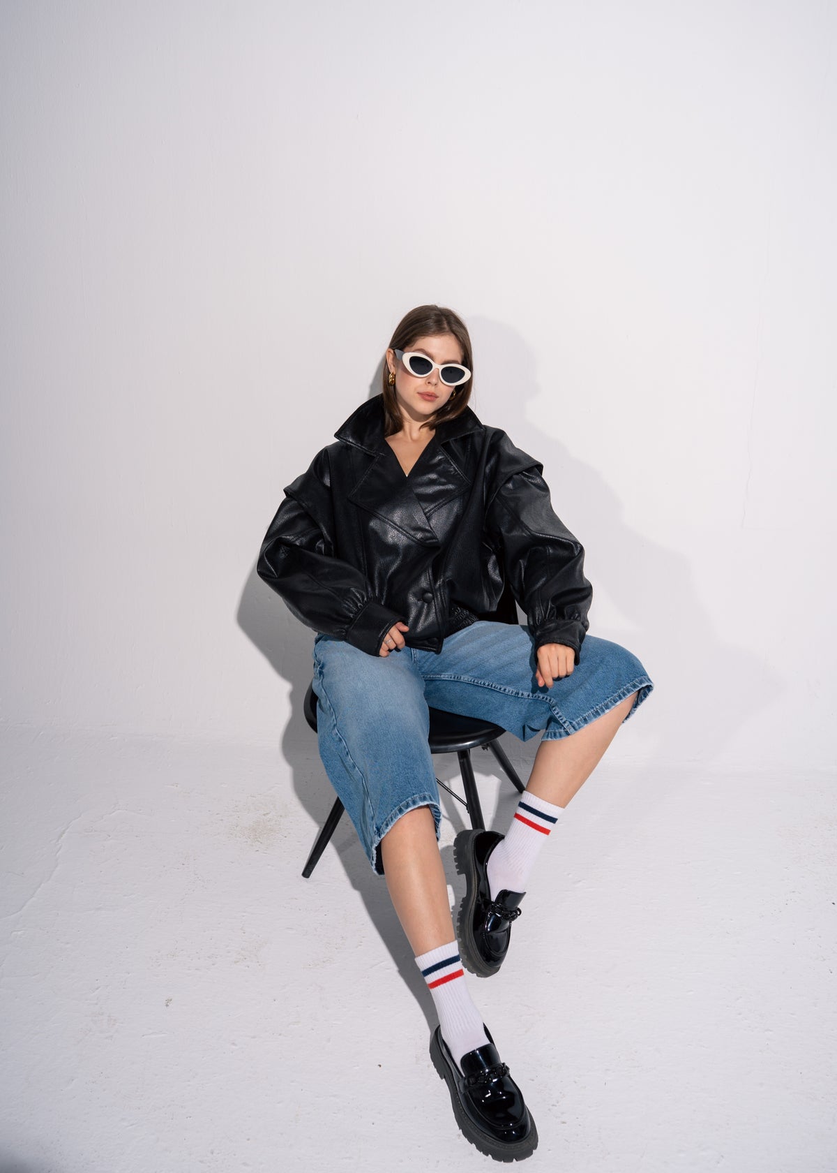 Relaxed Fit Leather Jacket