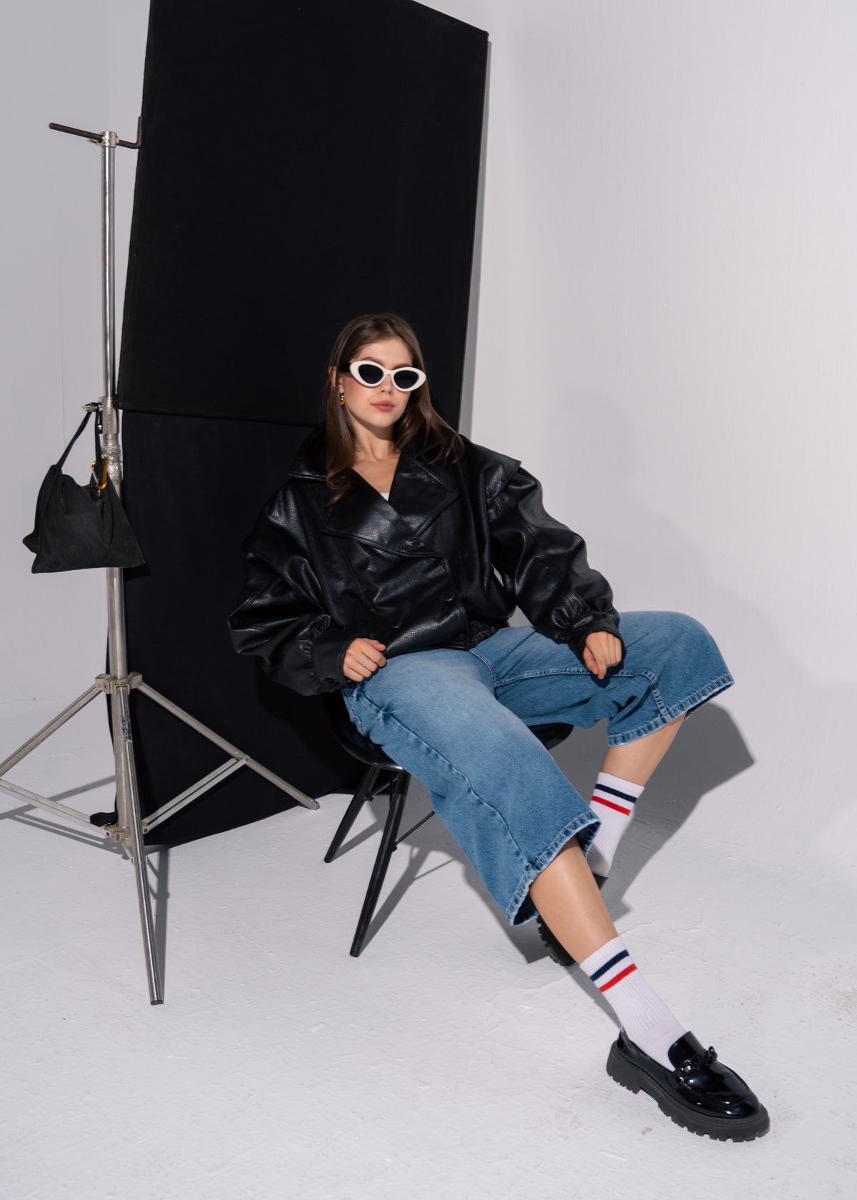 Relaxed Fit Leather Jacket