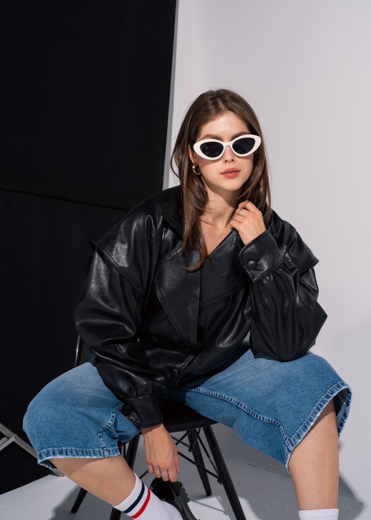 Relaxed Fit Leather Jacket