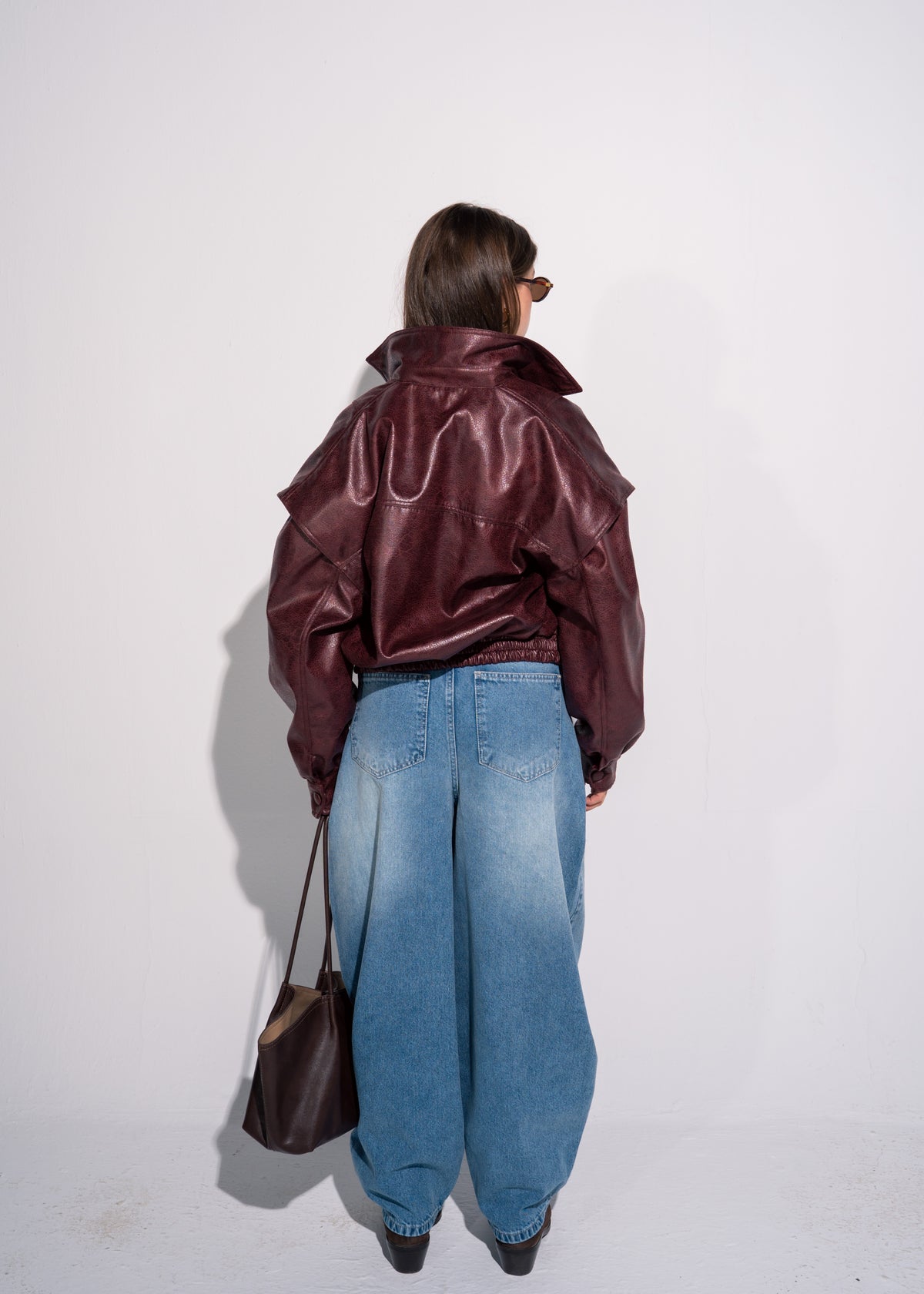 Relaxed Fit Leather Jacket