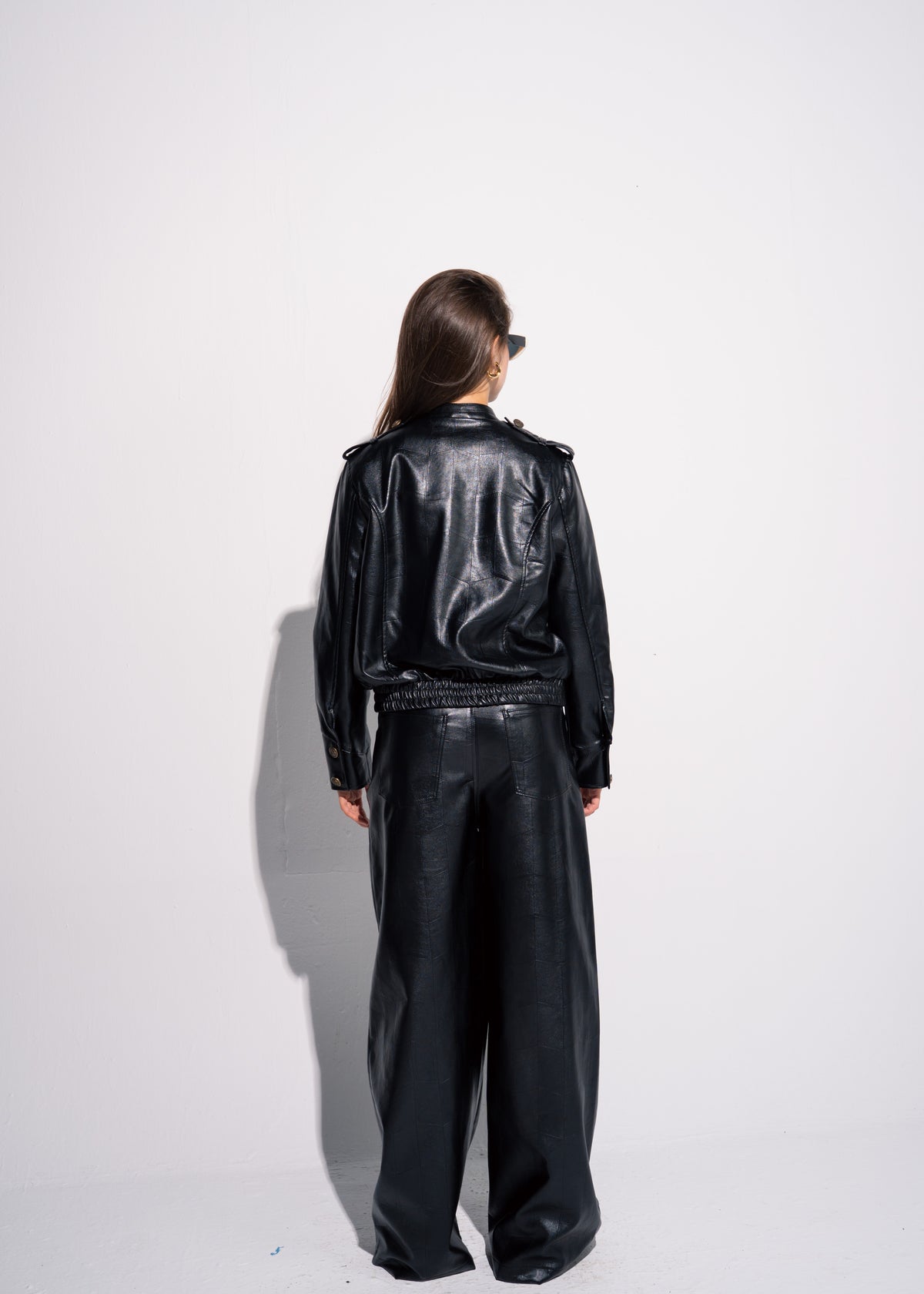 Buttoned Leather Jacket