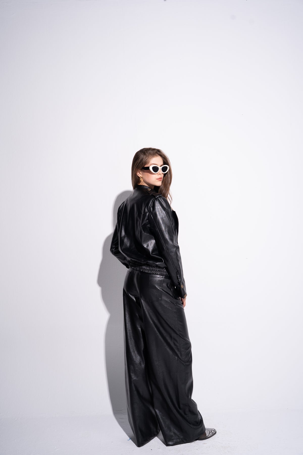 Buttoned Leather Trousers
