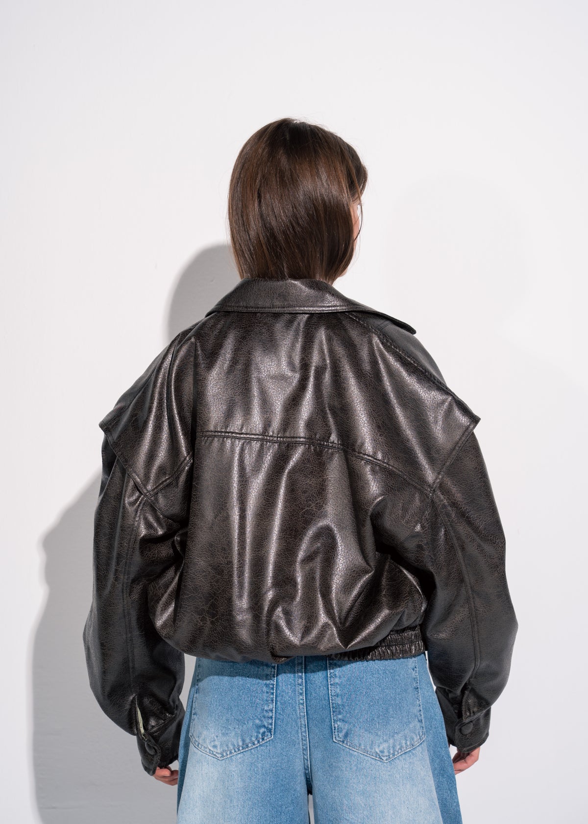Relaxed Fit Leather Jacket