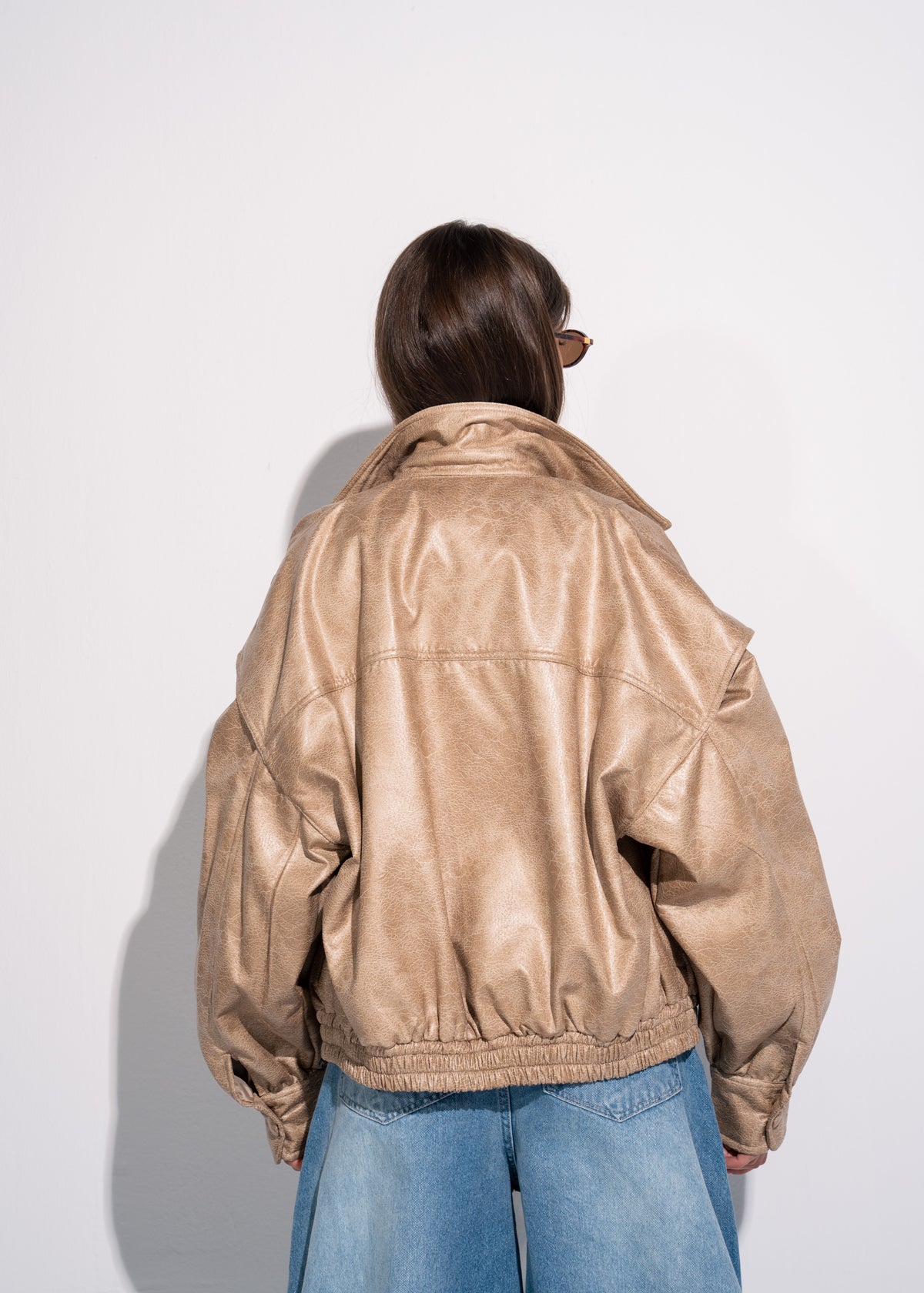 Relaxed Fit Leather Jacket