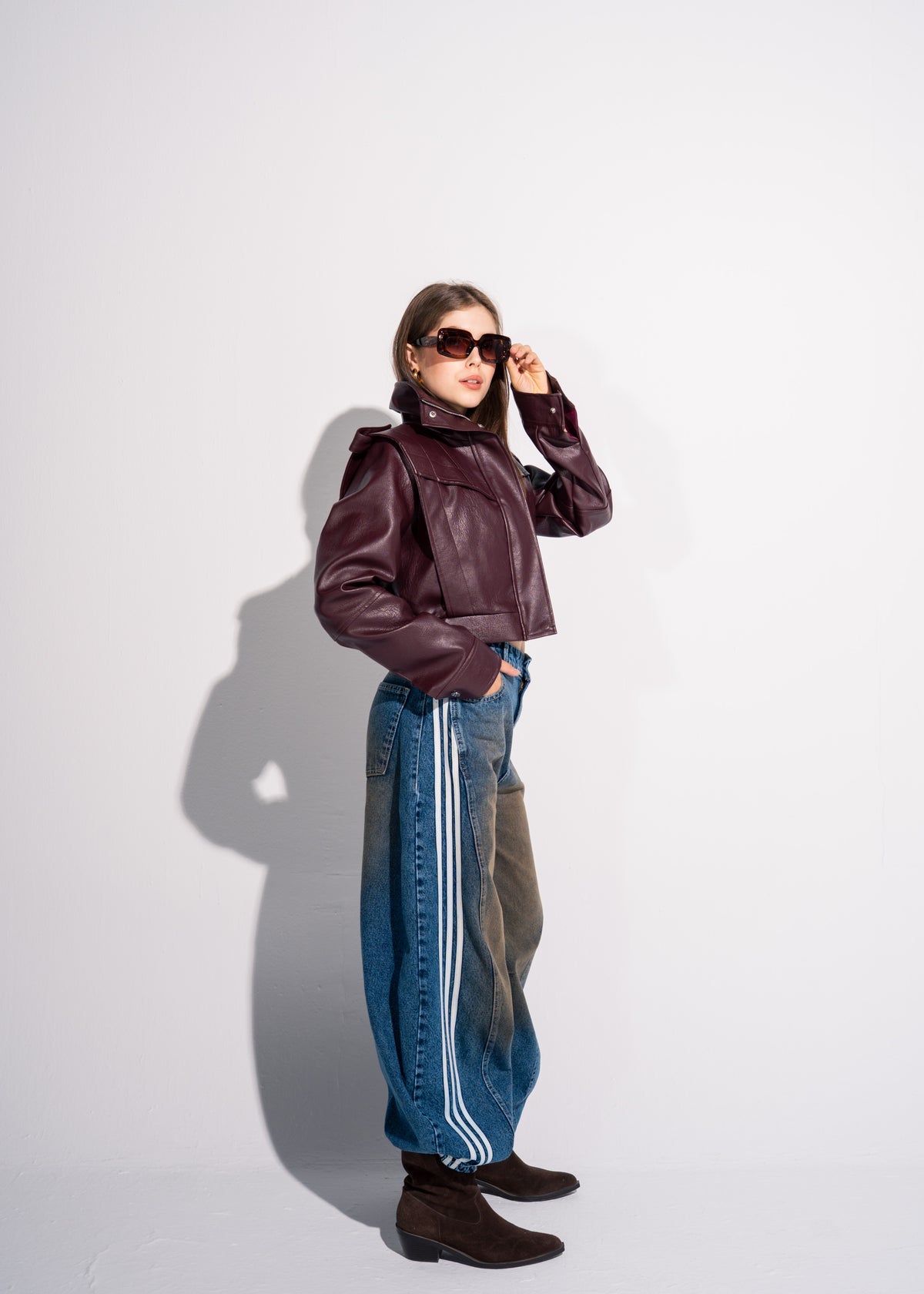 Short Leather Effect Jacket
