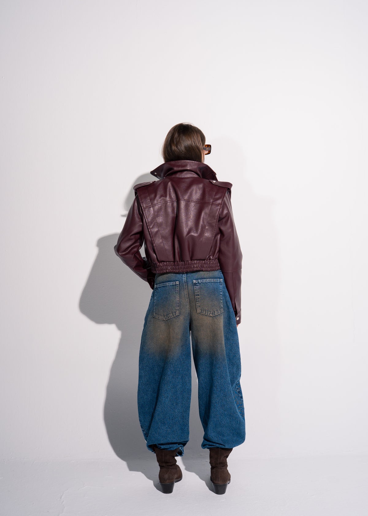Short Leather Effect Jacket