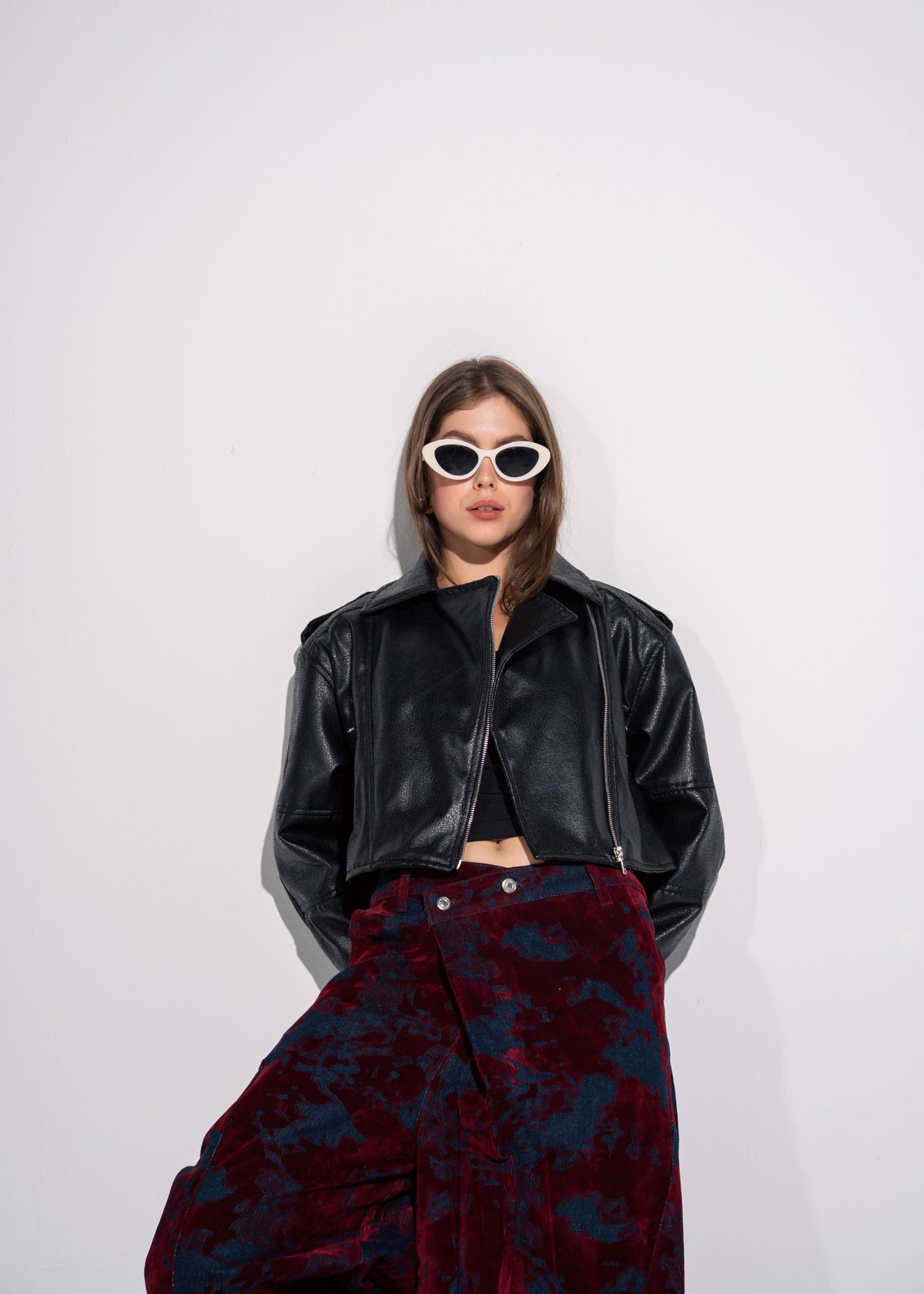 Cropped Biker Jacket