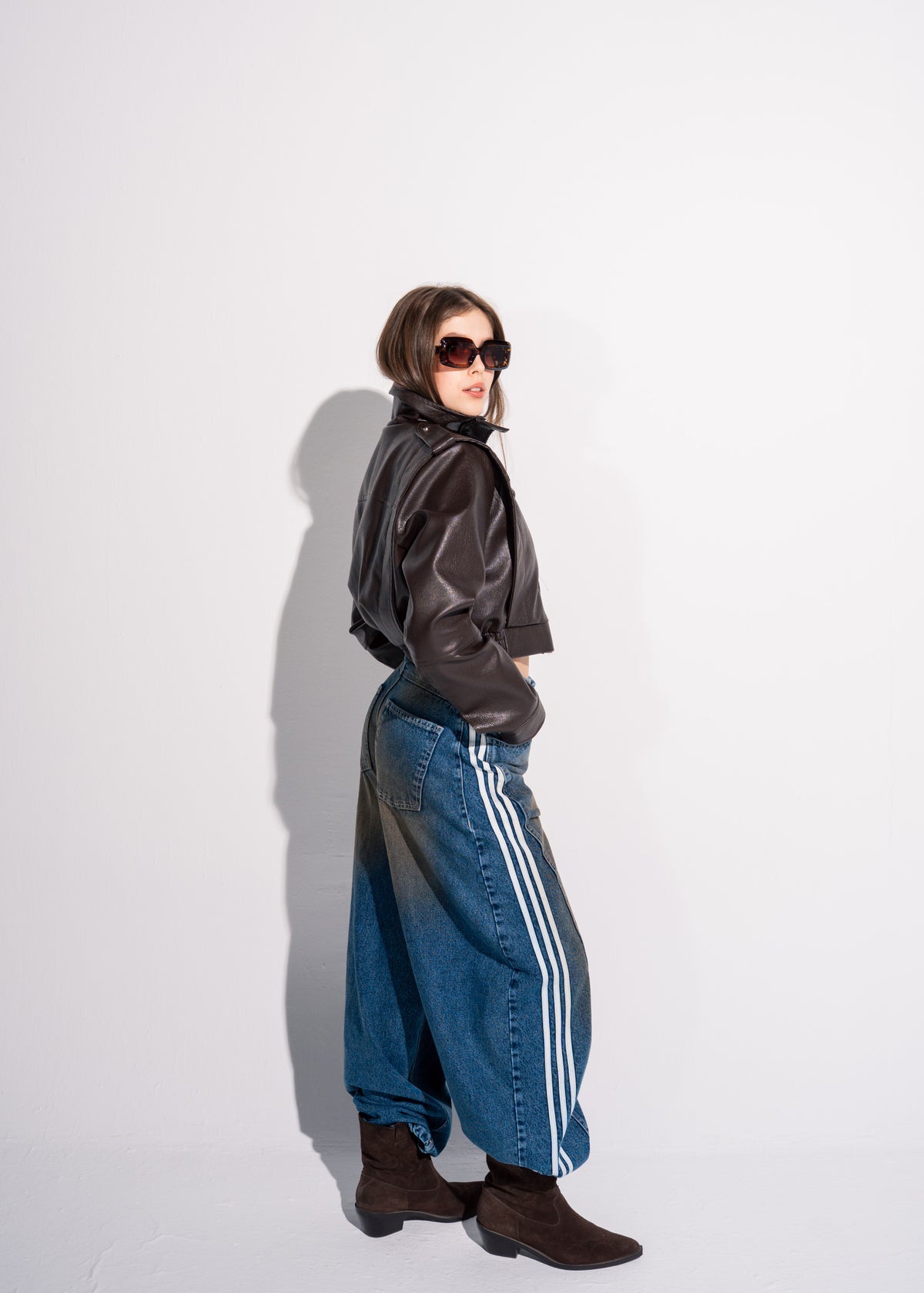Short Leather Effect Jacket